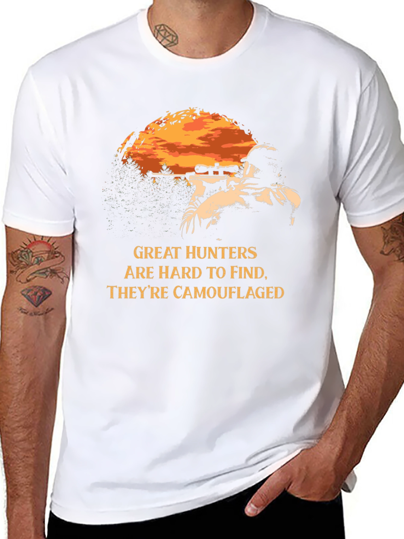 Great Hunters Camouflaged T-Shirt - Black