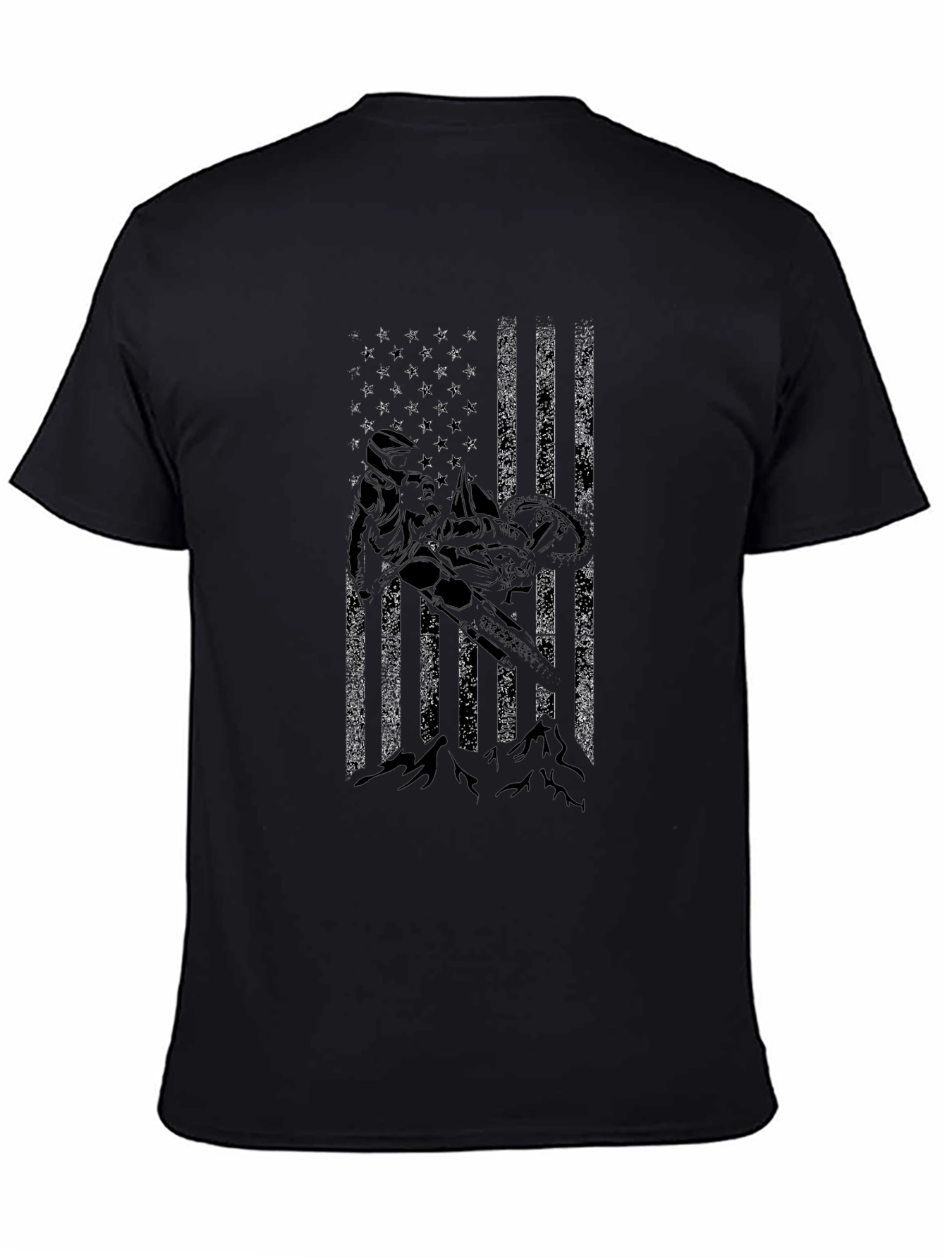 American Flag Snowmobile T-Shirt