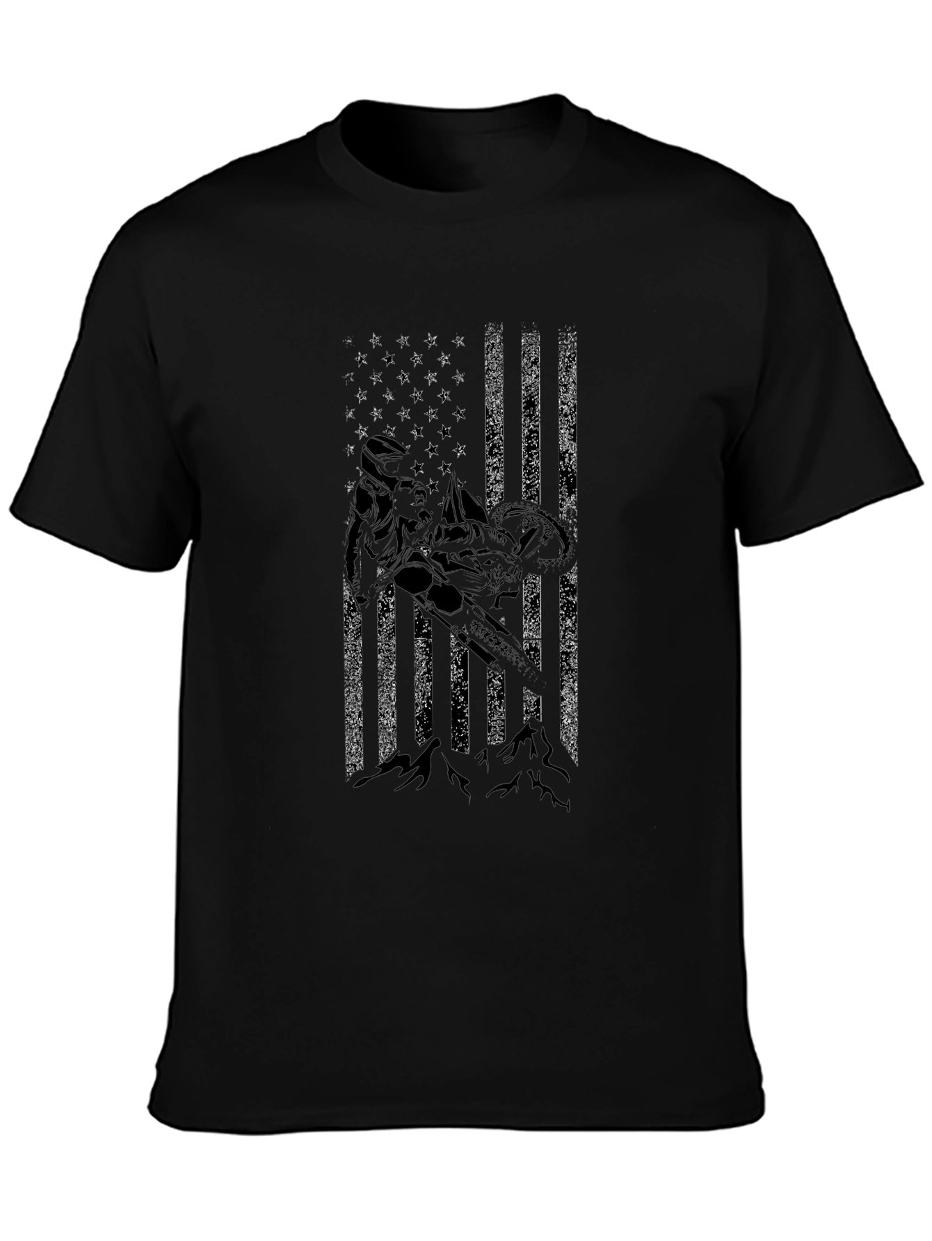American Flag Snowmobile T-Shirt