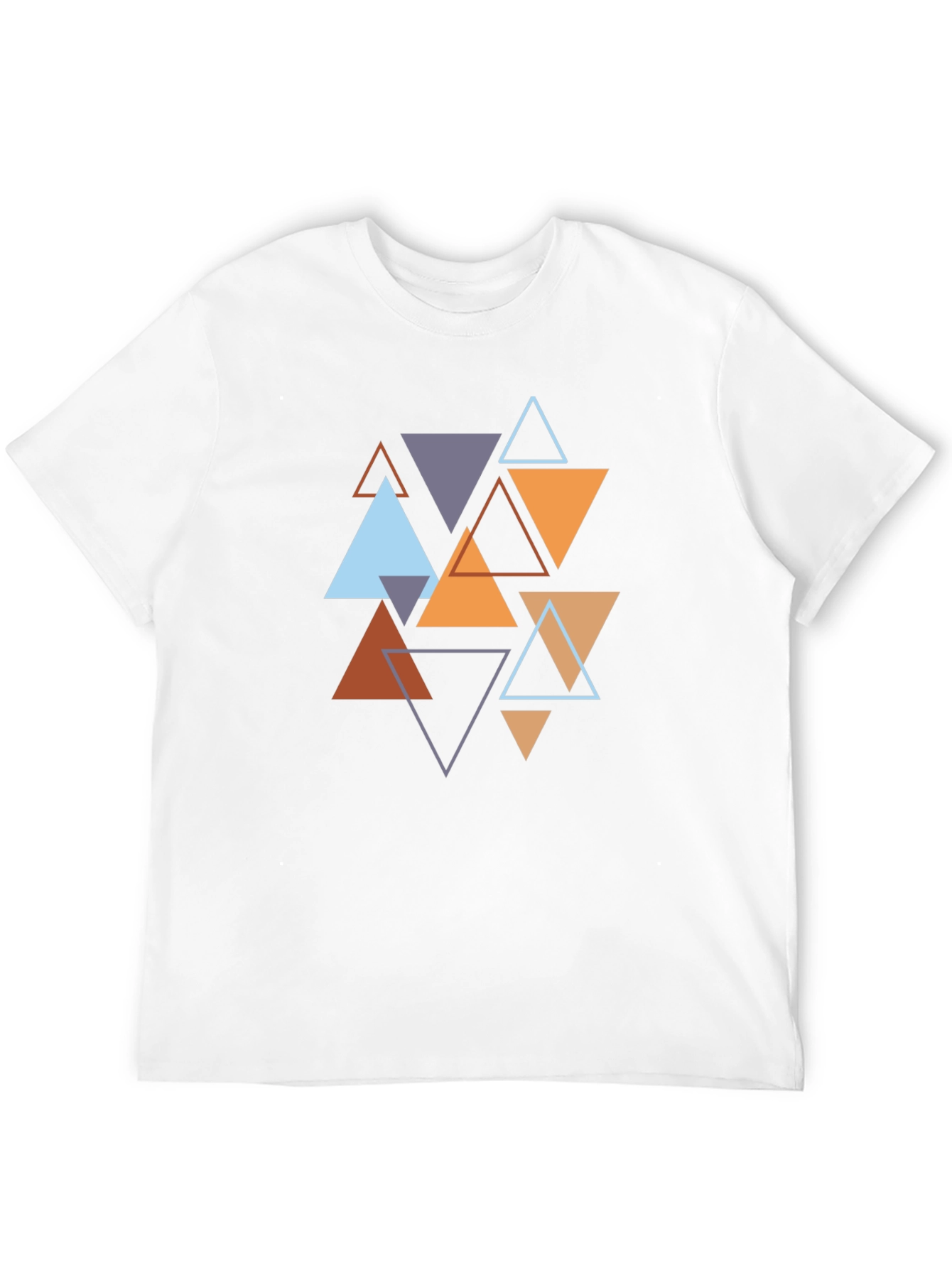Geometric Triangle Pattern Mens T-Shirt