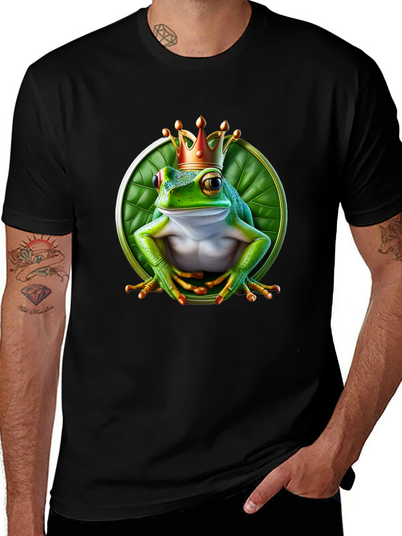 Frog King T-Shirt - Funny Animal Graphic Tee
