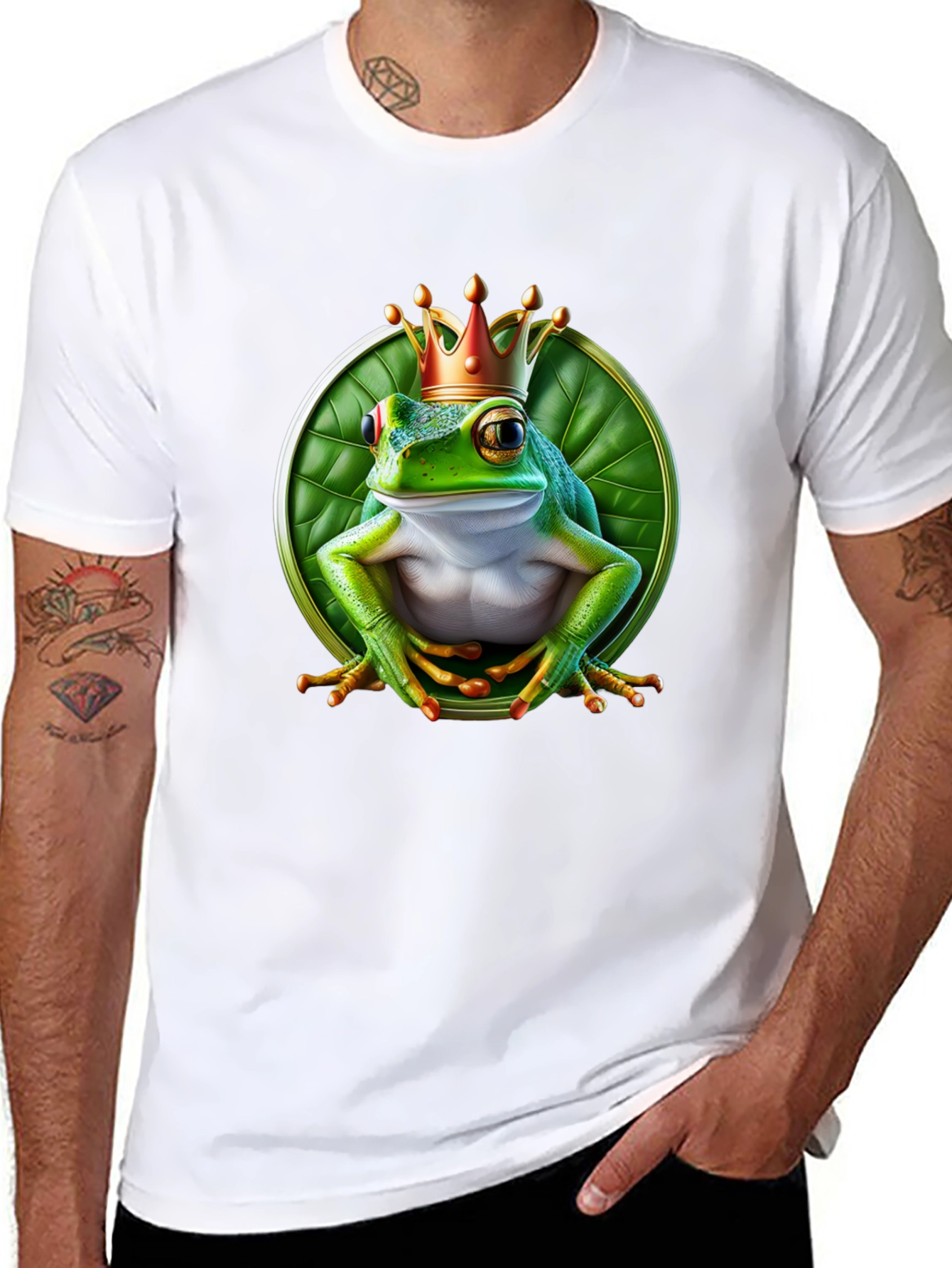 Frog King T-Shirt - Funny Animal Graphic Tee