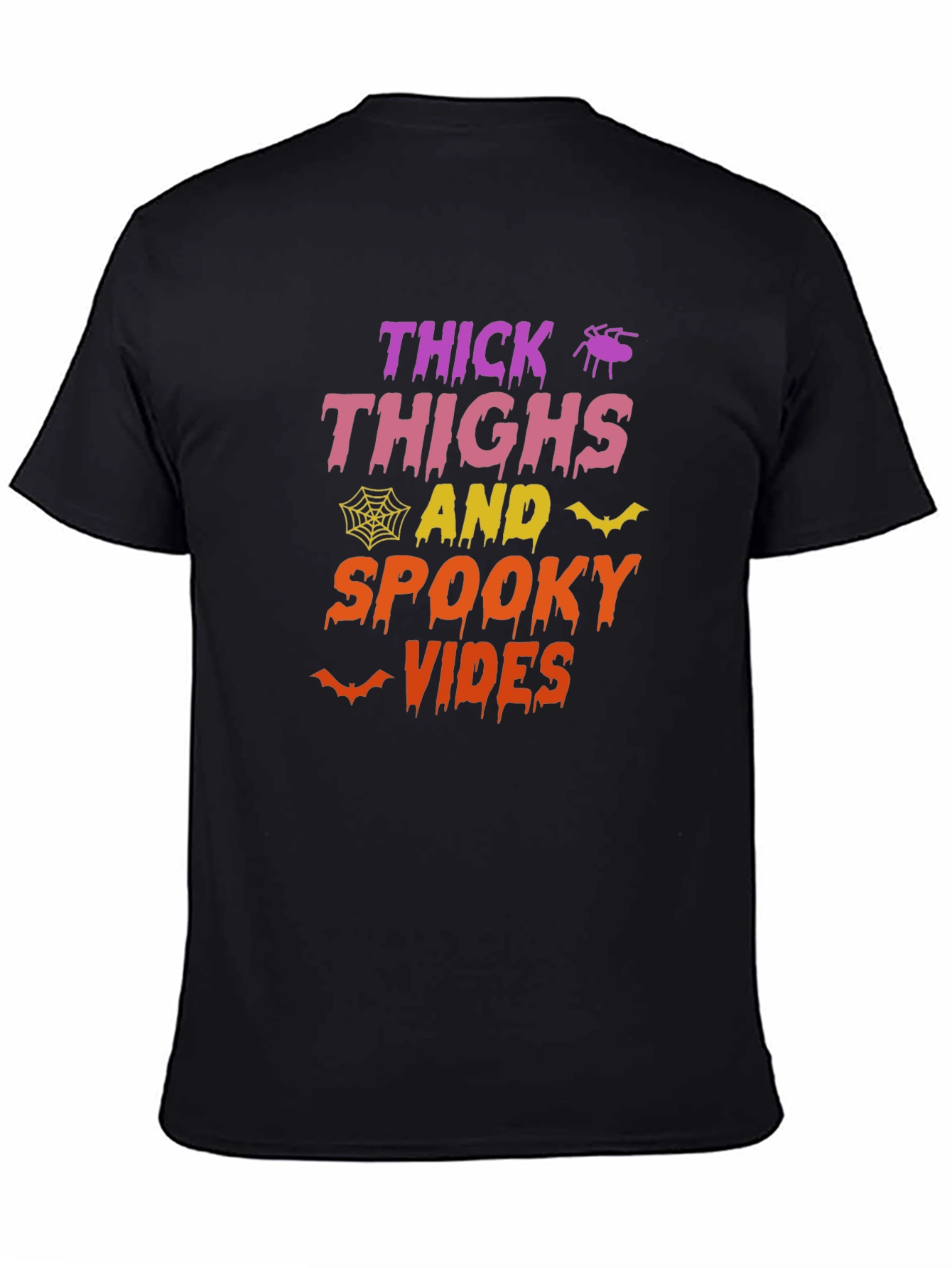 Thick Thighs and Spooky Vibes Halloween T-Shirt