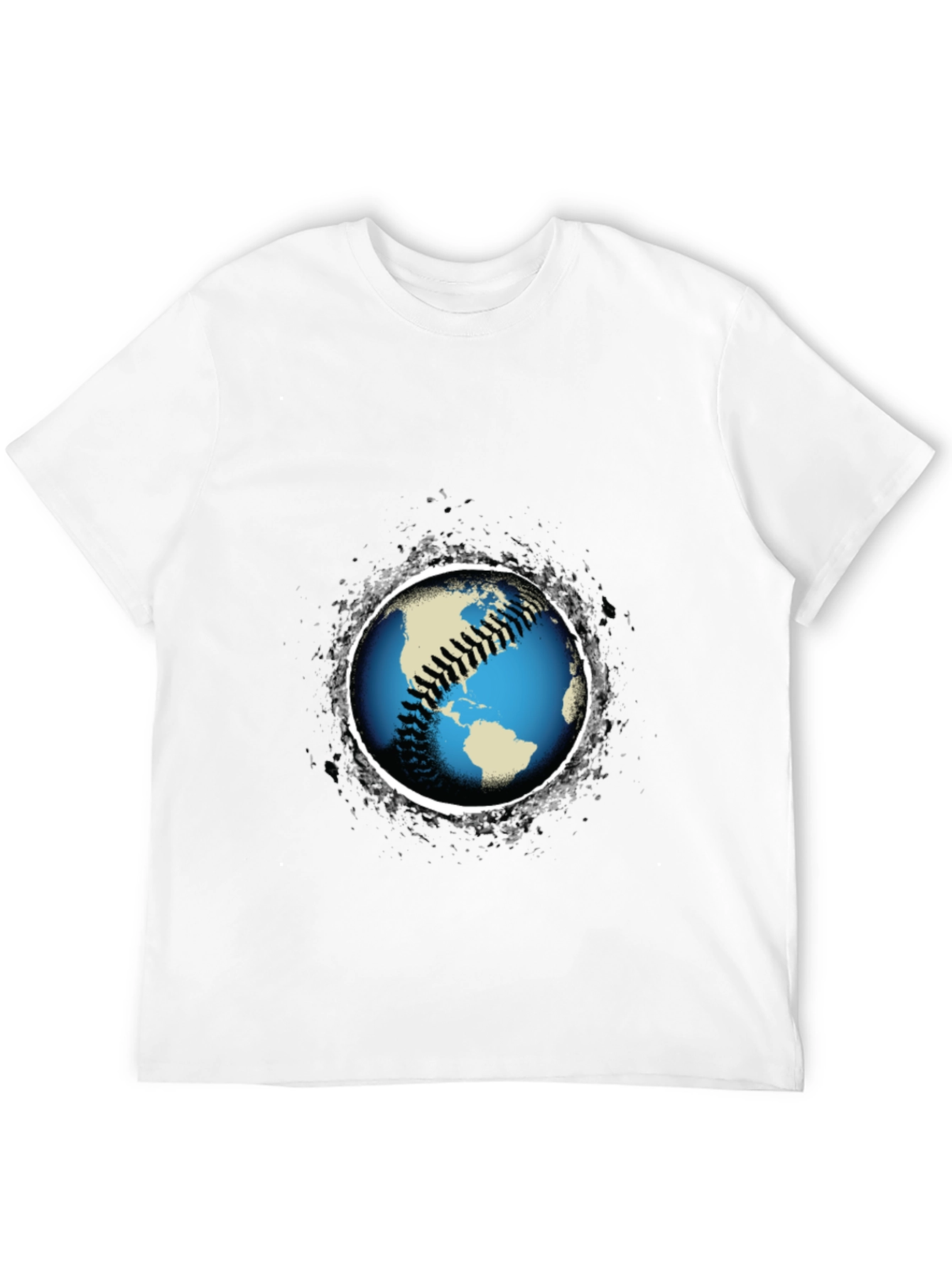 Baseball Earth Graphic T-Shirt