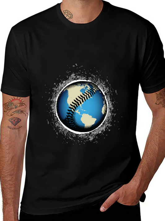 Baseball Earth Graphic T-Shirt