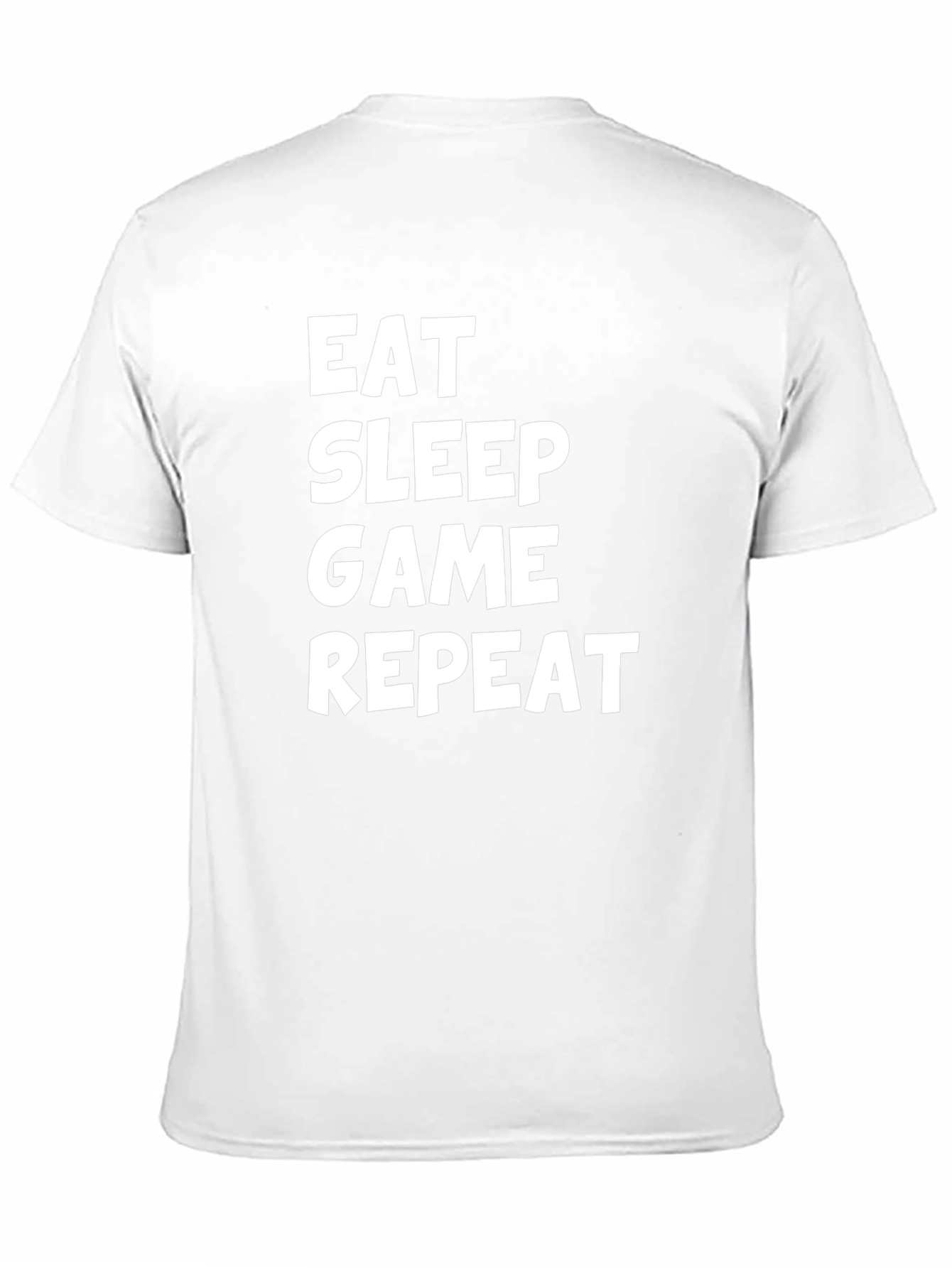 Eat Sleep Game Repeat Black Graphic Tee