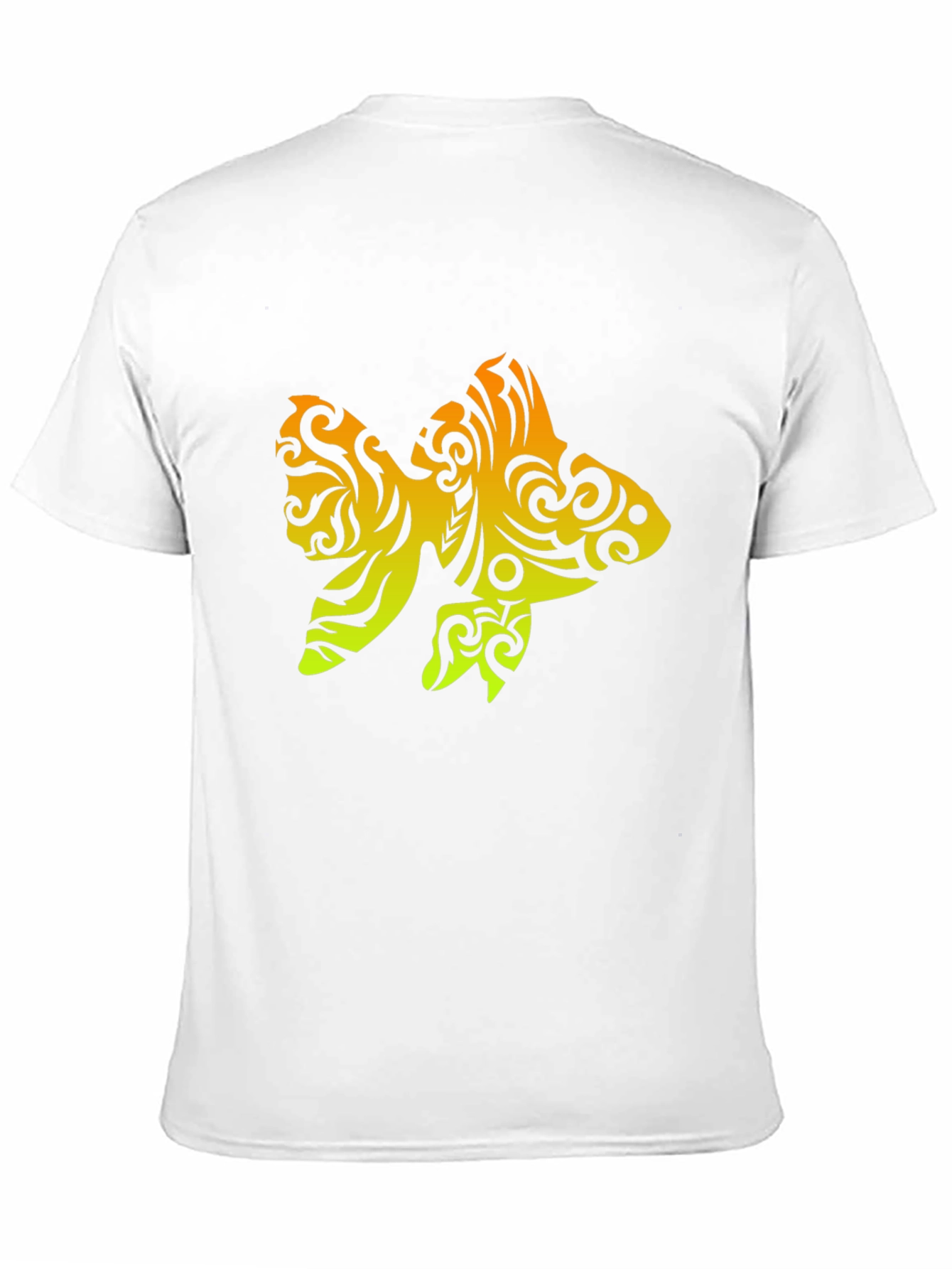 Tribal Goldfish Graphic Tee - Black Cotton Blend