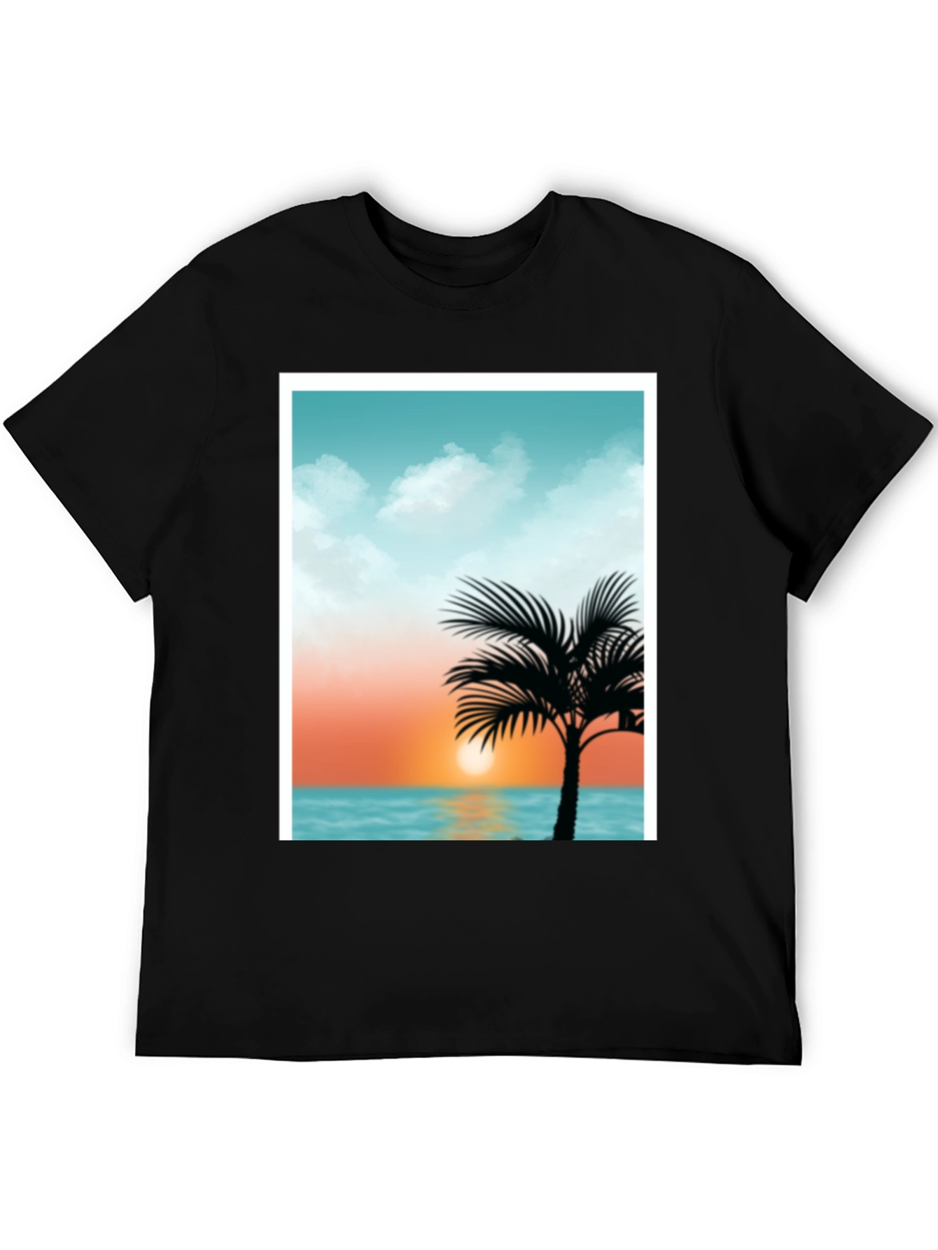 Sunset Palm Tee - Tropical Graphic T-Shirt