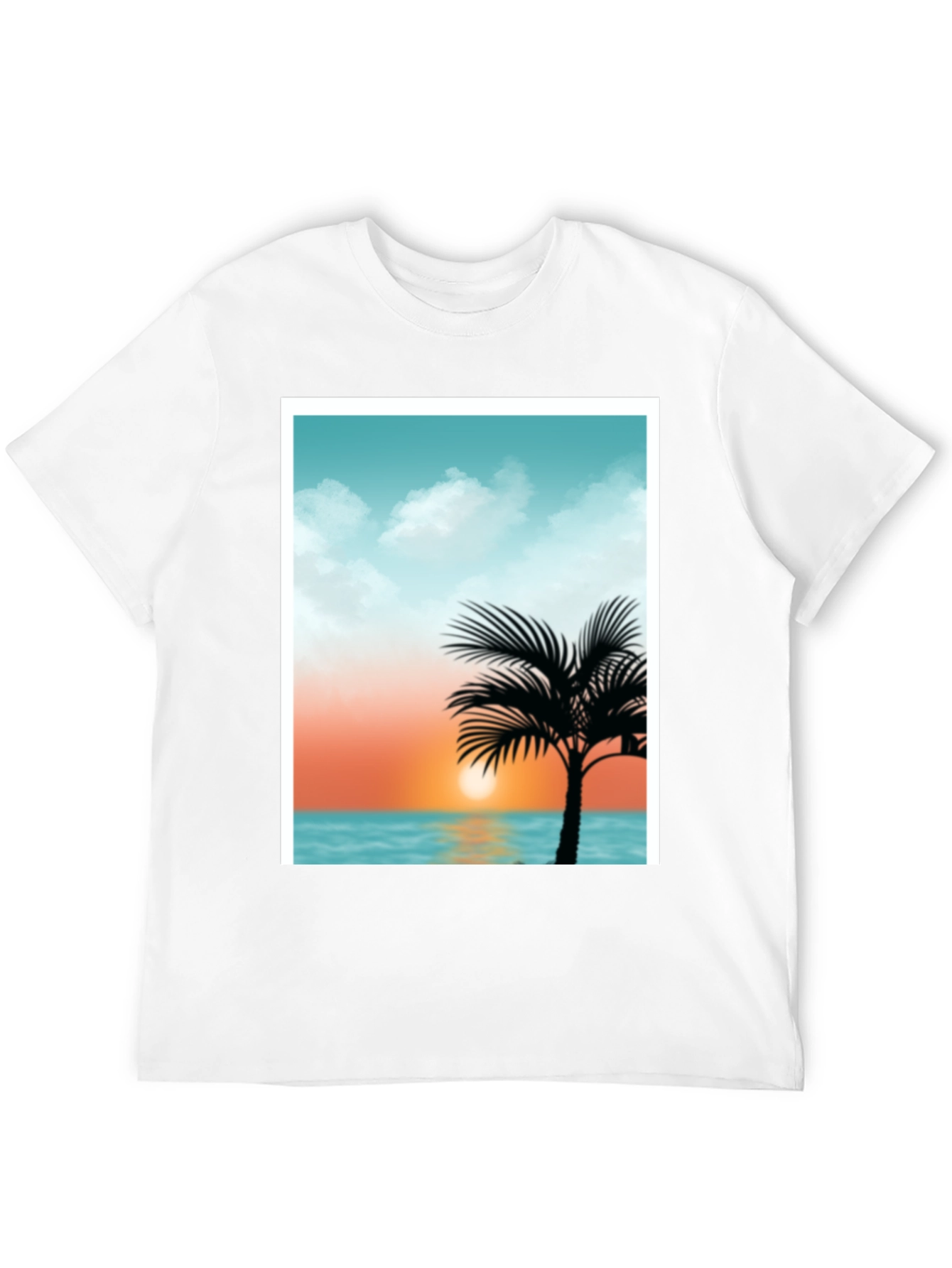 Sunset Palm Tee - Tropical Graphic T-Shirt
