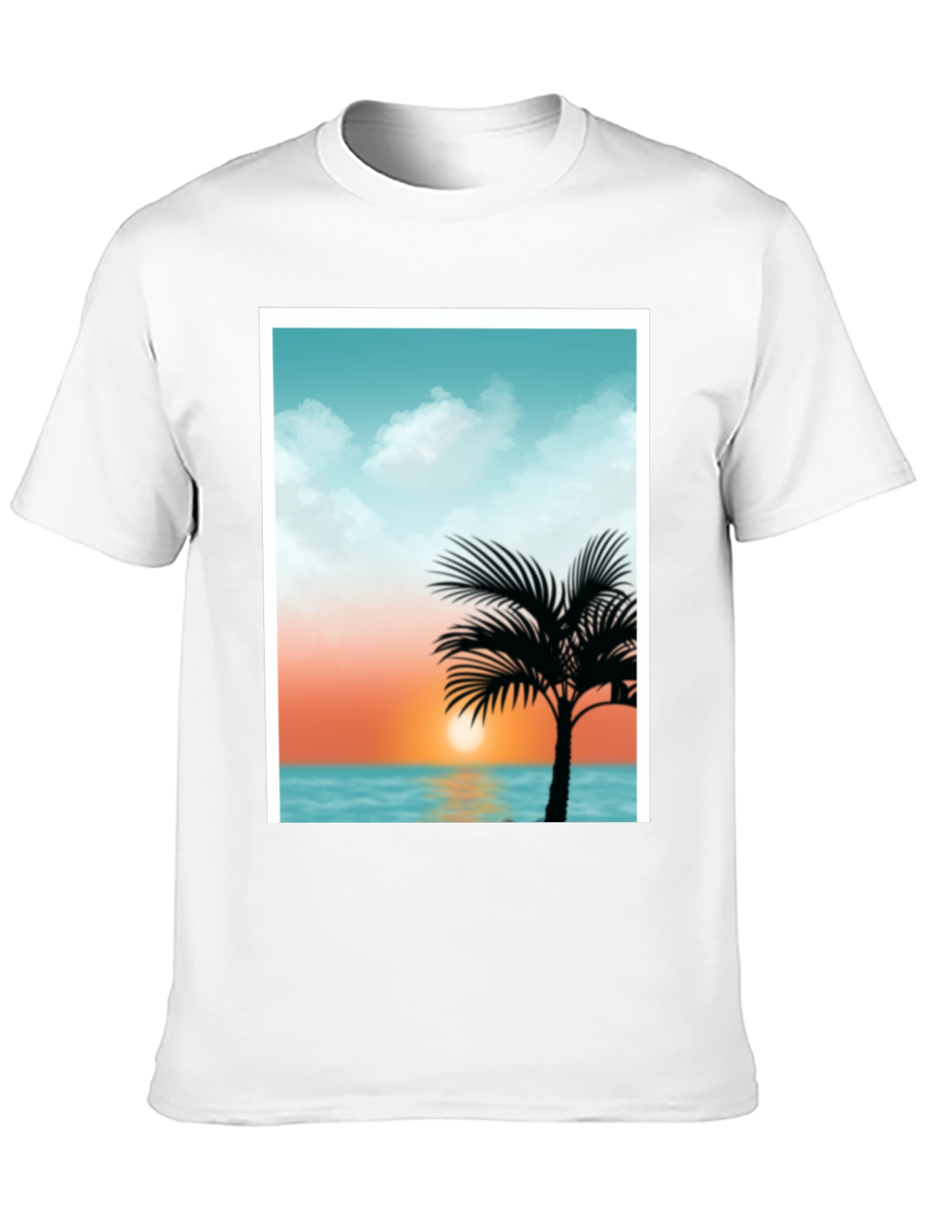 Sunset Palm Tee - Tropical Graphic T-Shirt