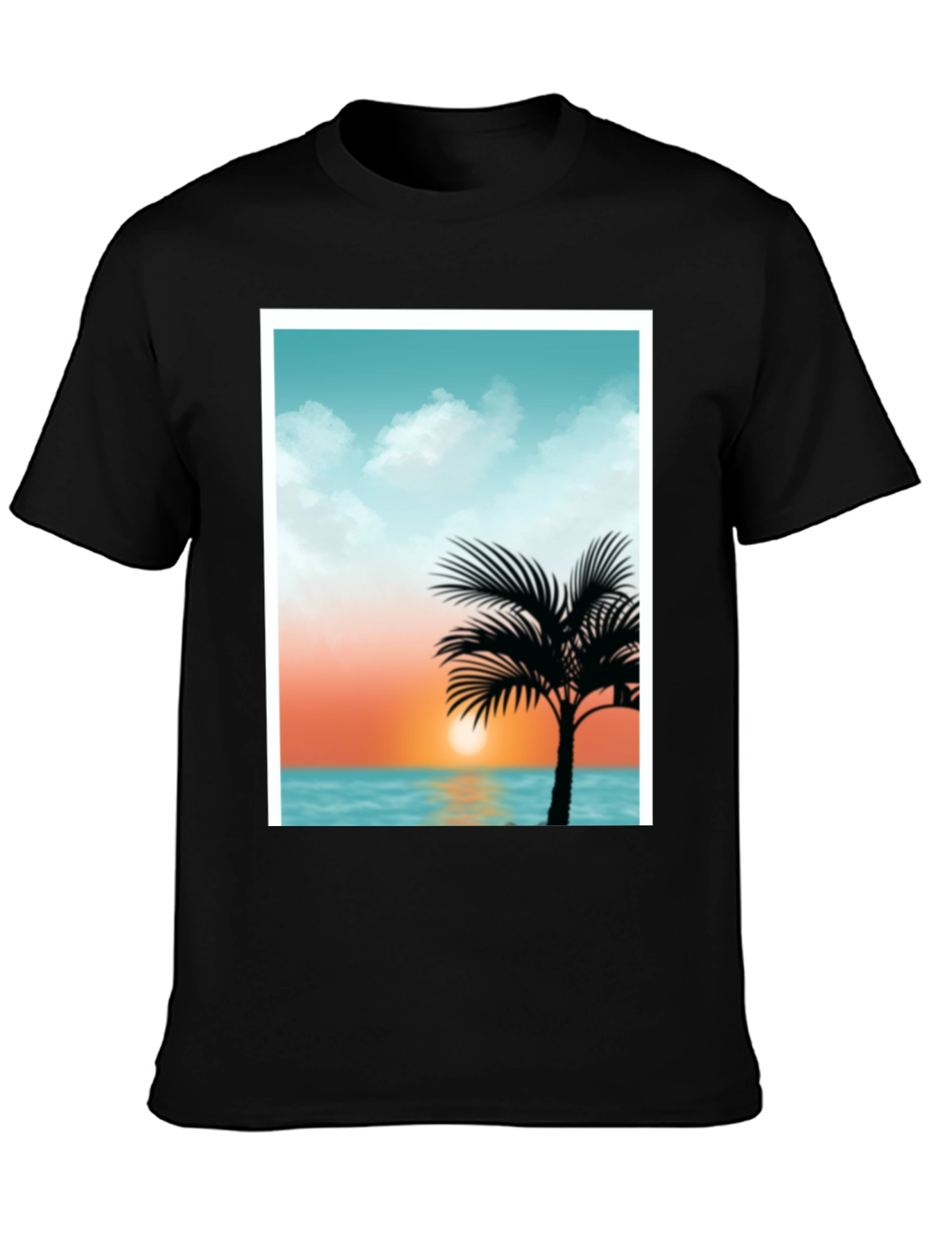 Sunset Palm Tee - Tropical Graphic T-Shirt
