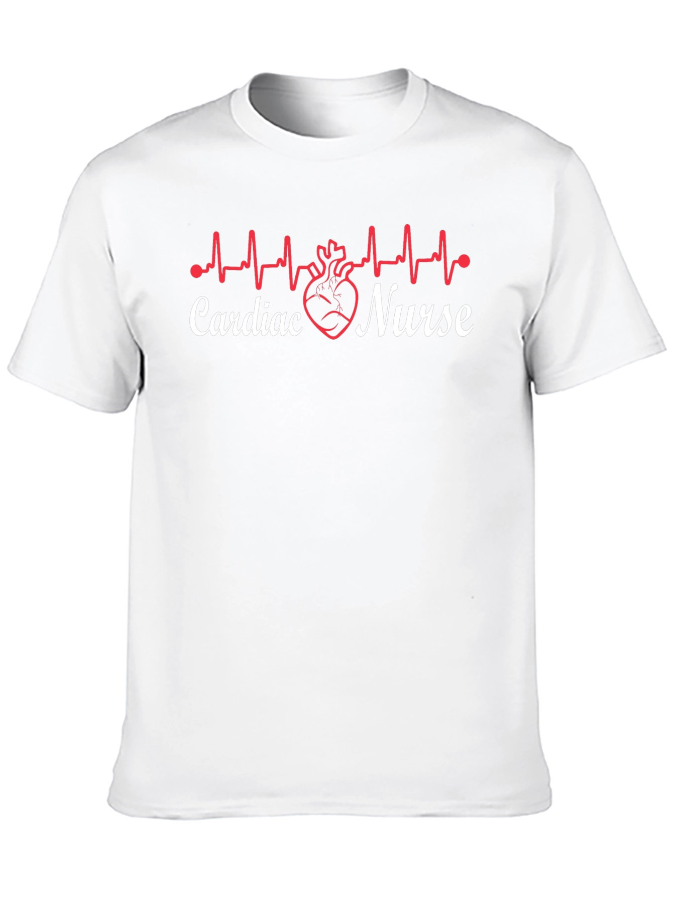 Cardiac Nurse T-Shirt - Heartbeat Design