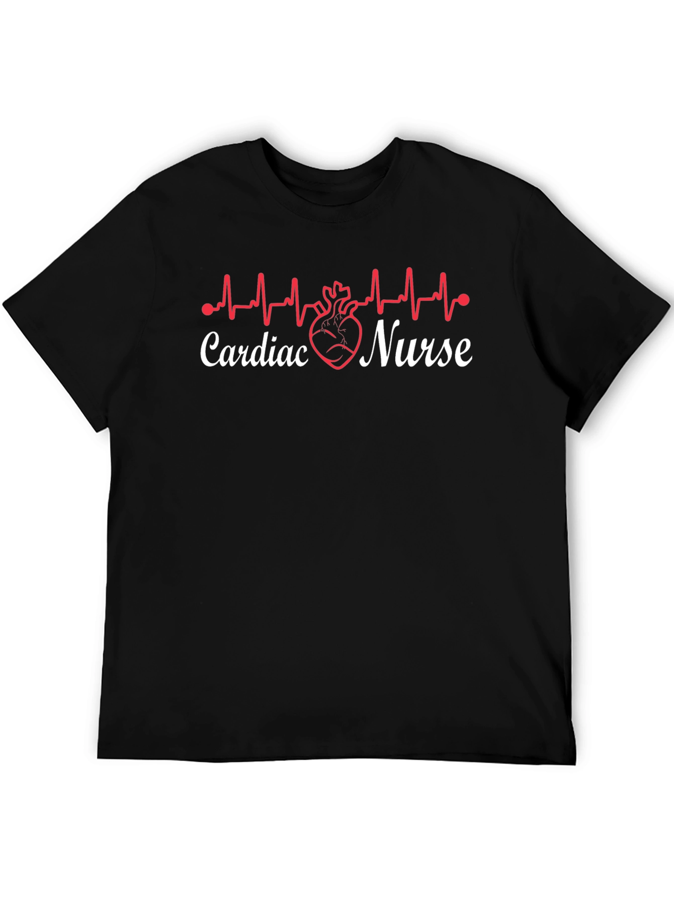 Cardiac Nurse T-Shirt - Heartbeat Design