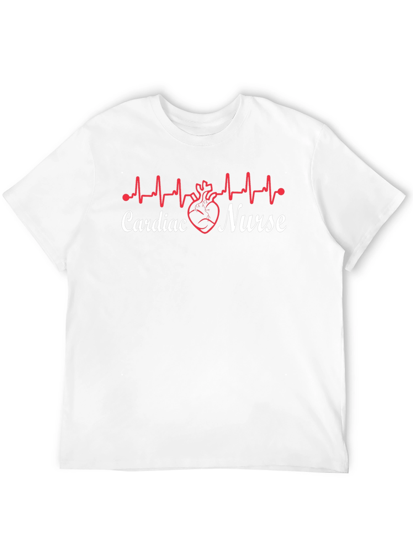 Cardiac Nurse T-Shirt - Heartbeat Design