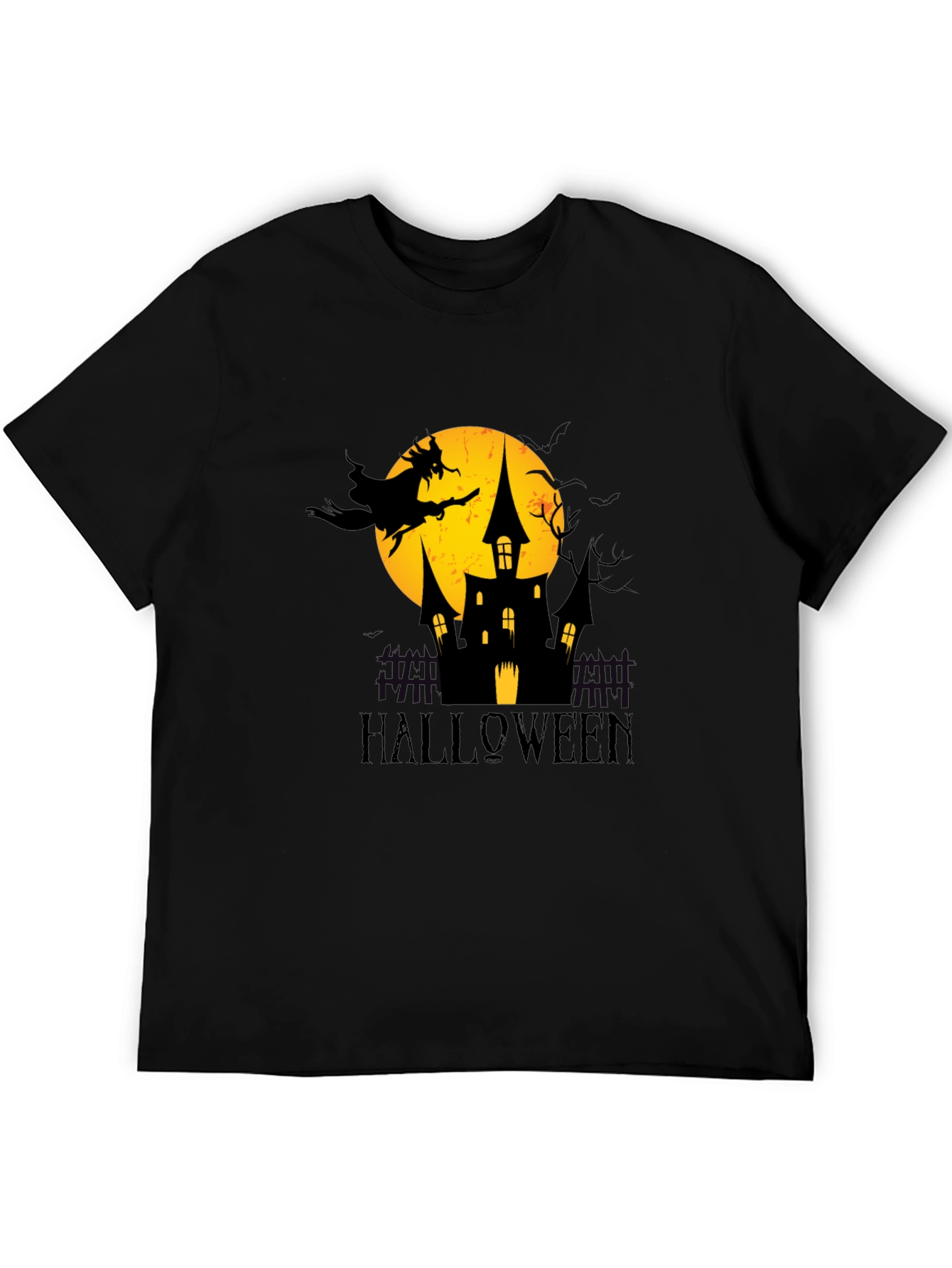 Halloween Witch Castle Graphic T-Shirt