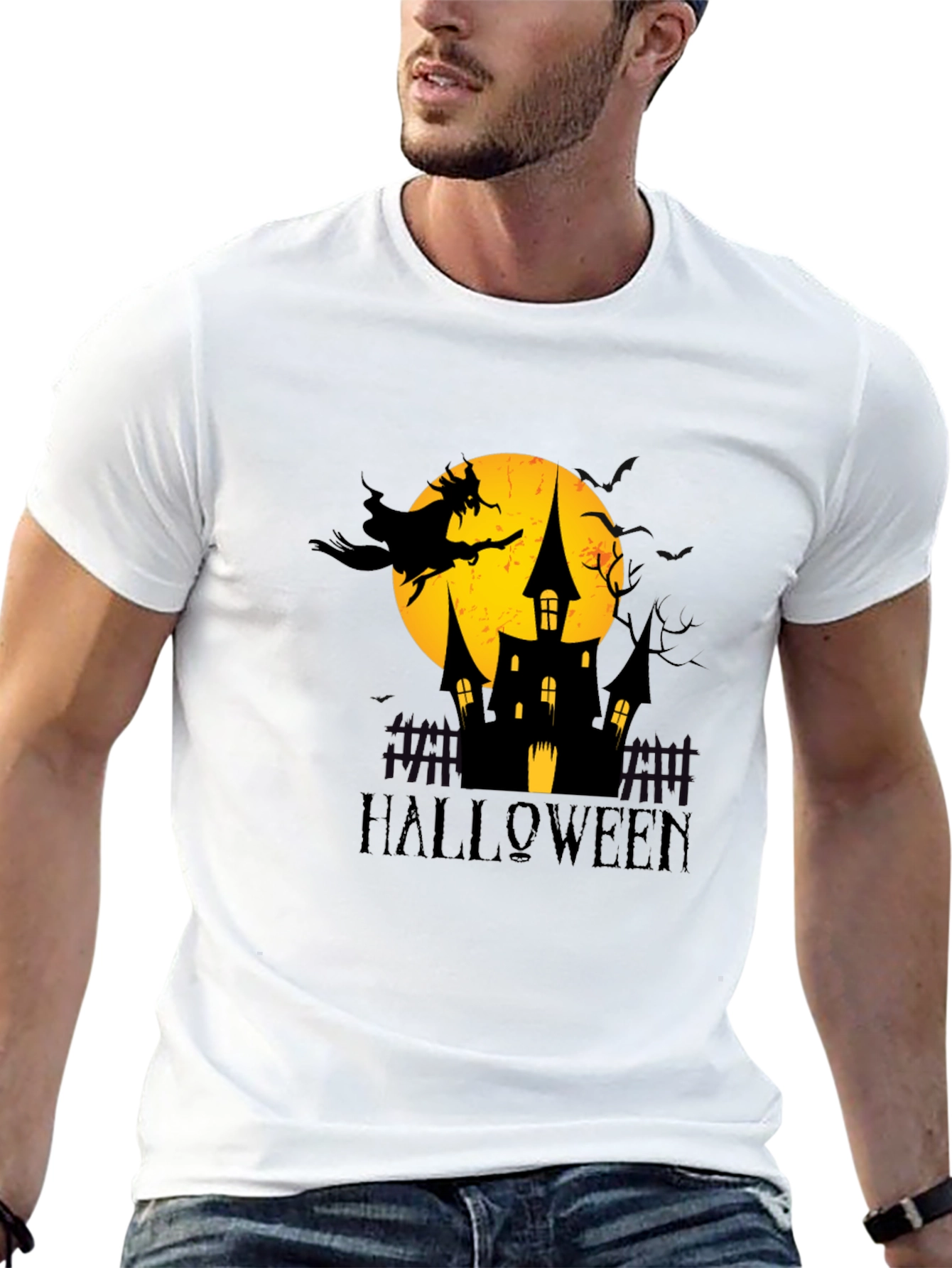 Halloween Witch Castle Graphic T-Shirt