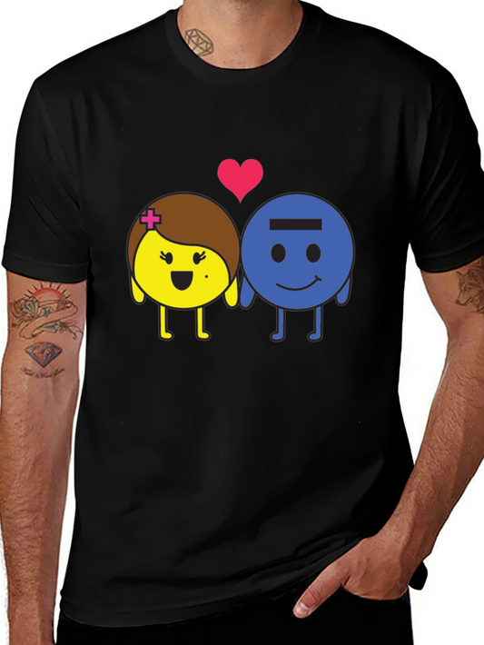 Chemistry Couple T-Shirt: Plus & Minus Love
