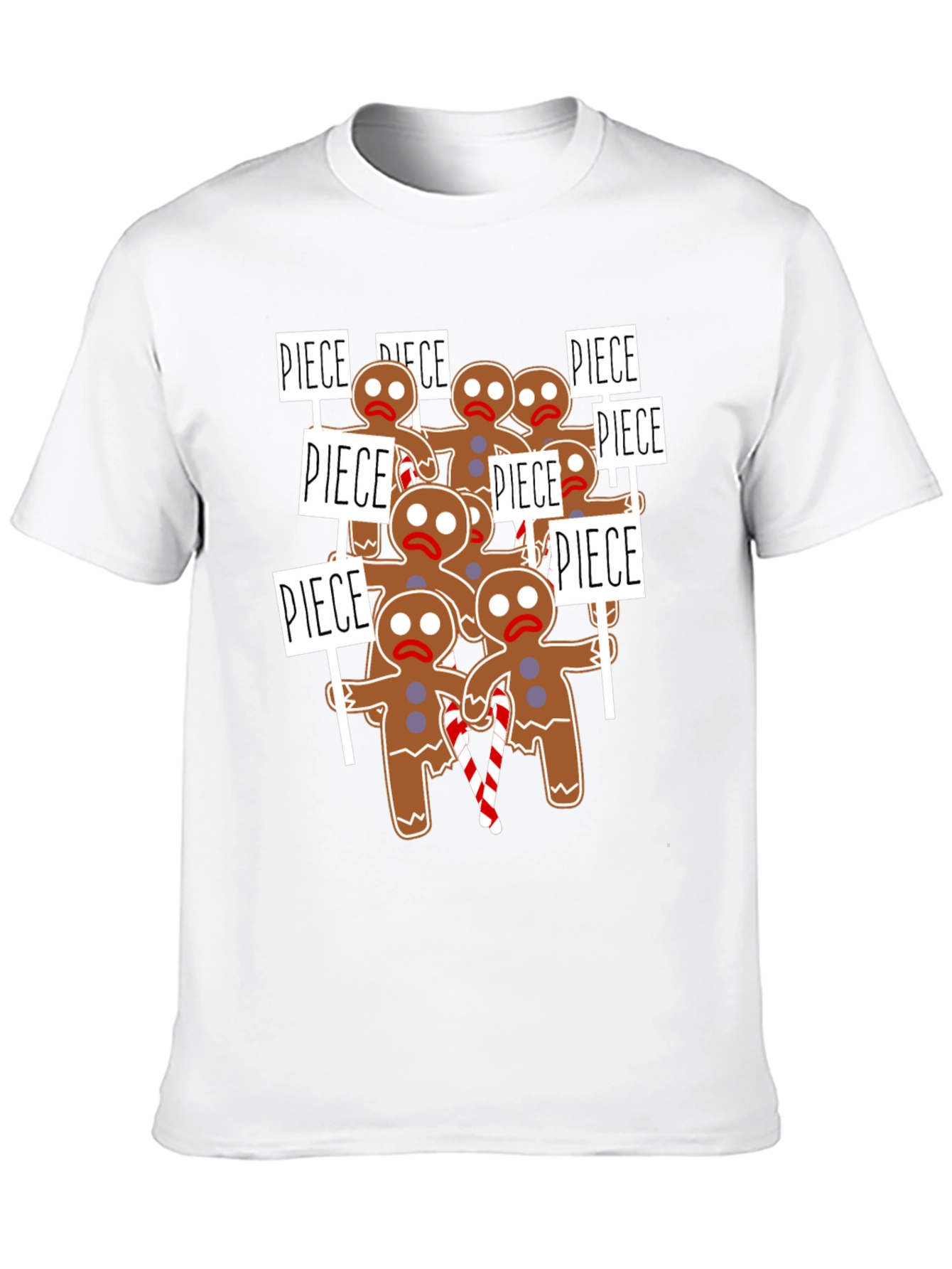 Gingerbread Man Protest T-Shirt - Holiday Humor