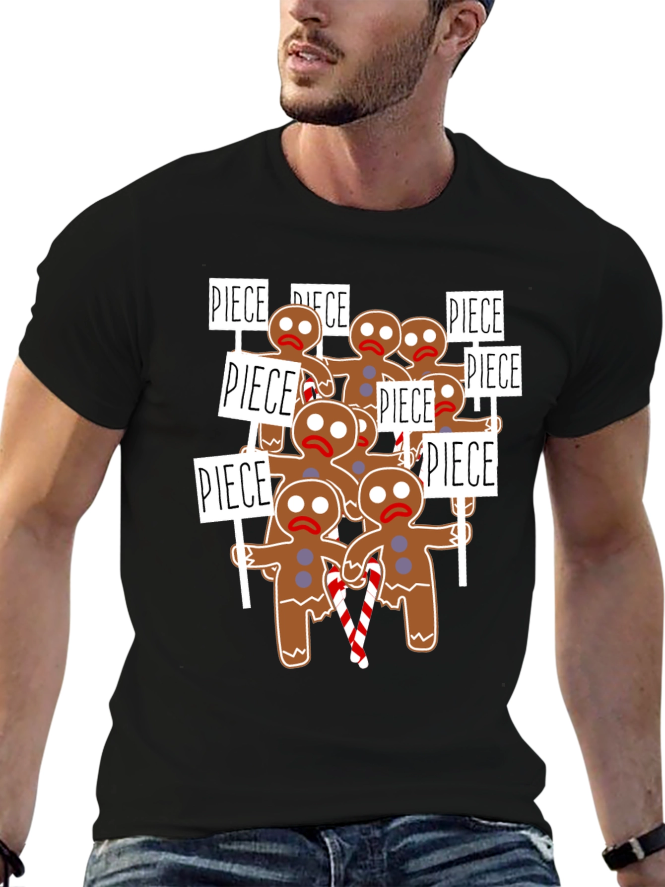 Gingerbread Man Protest T-Shirt - Holiday Humor