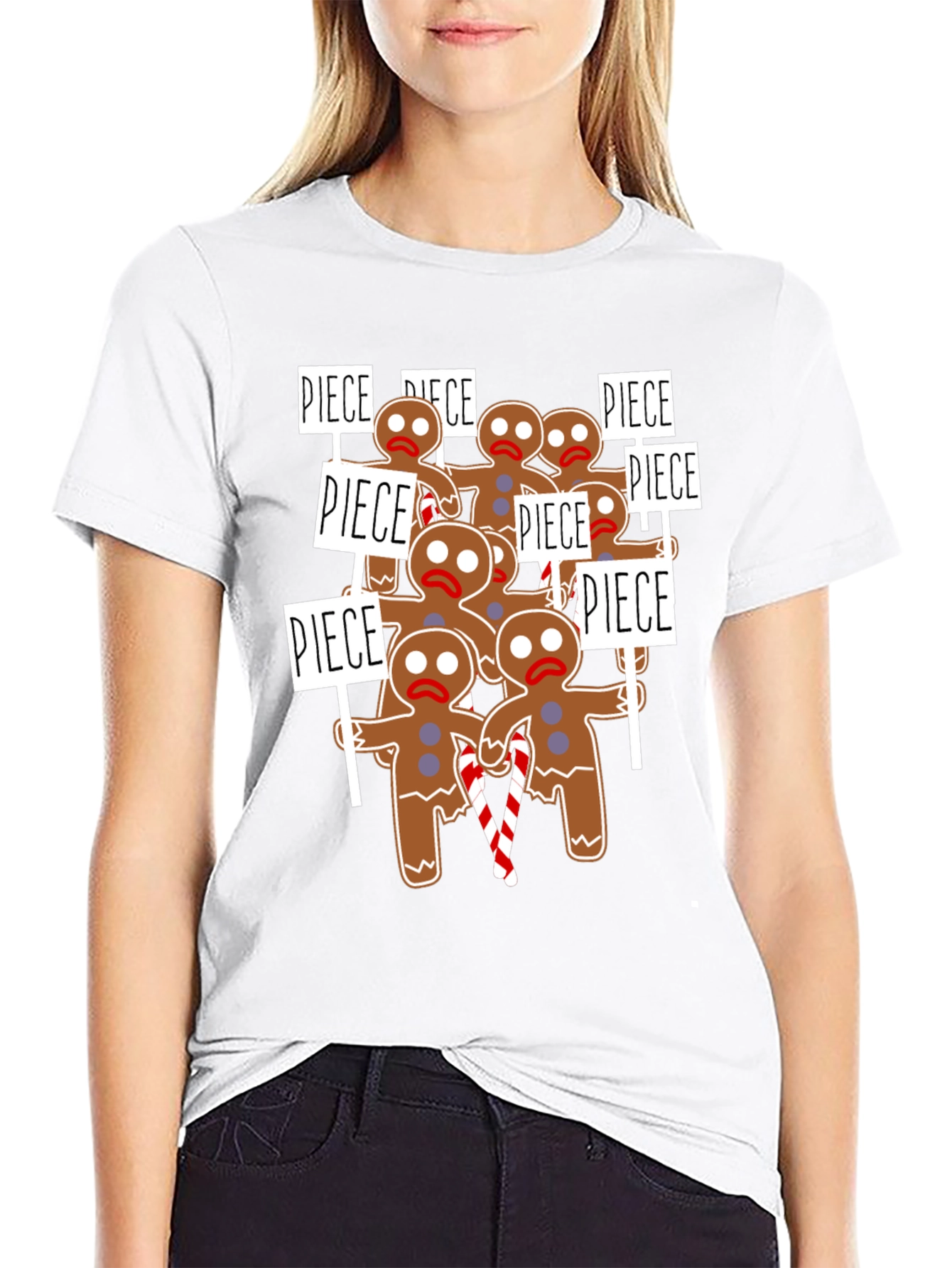 Gingerbread Man Protest T-Shirt - Holiday Humor