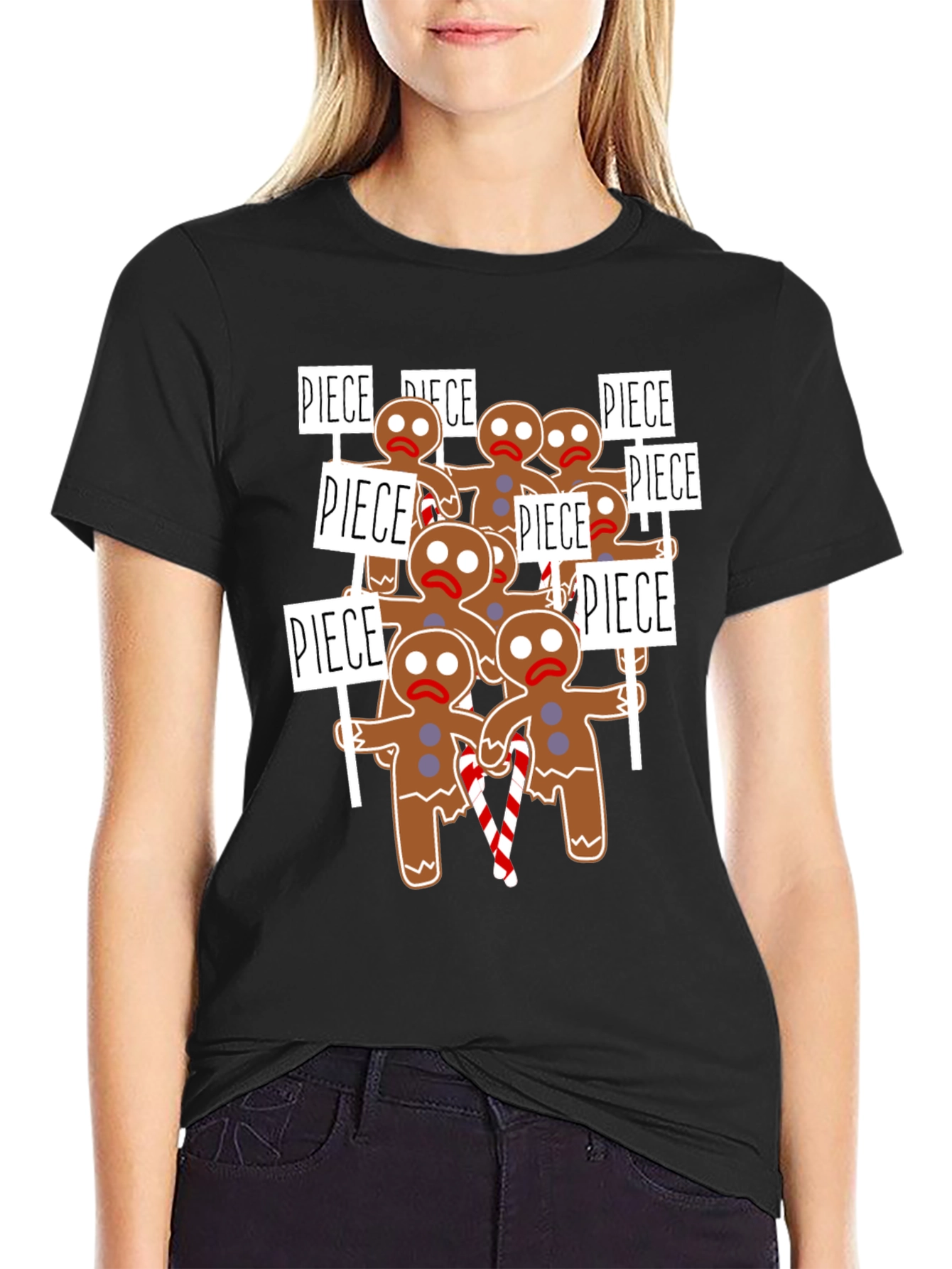 Gingerbread Man Protest T-Shirt - Holiday Humor