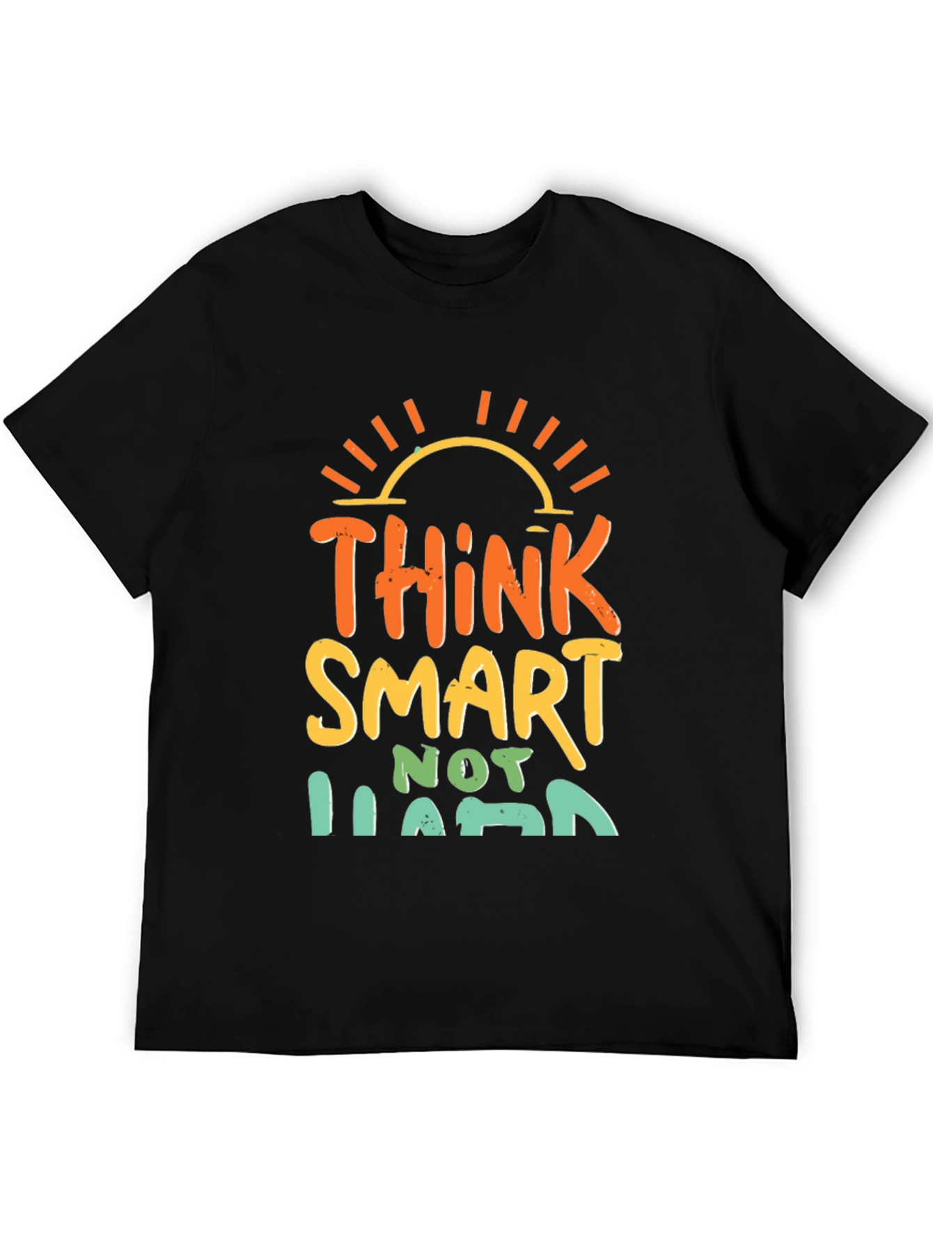 Think Smart Not Hard Graphic Tee - Black