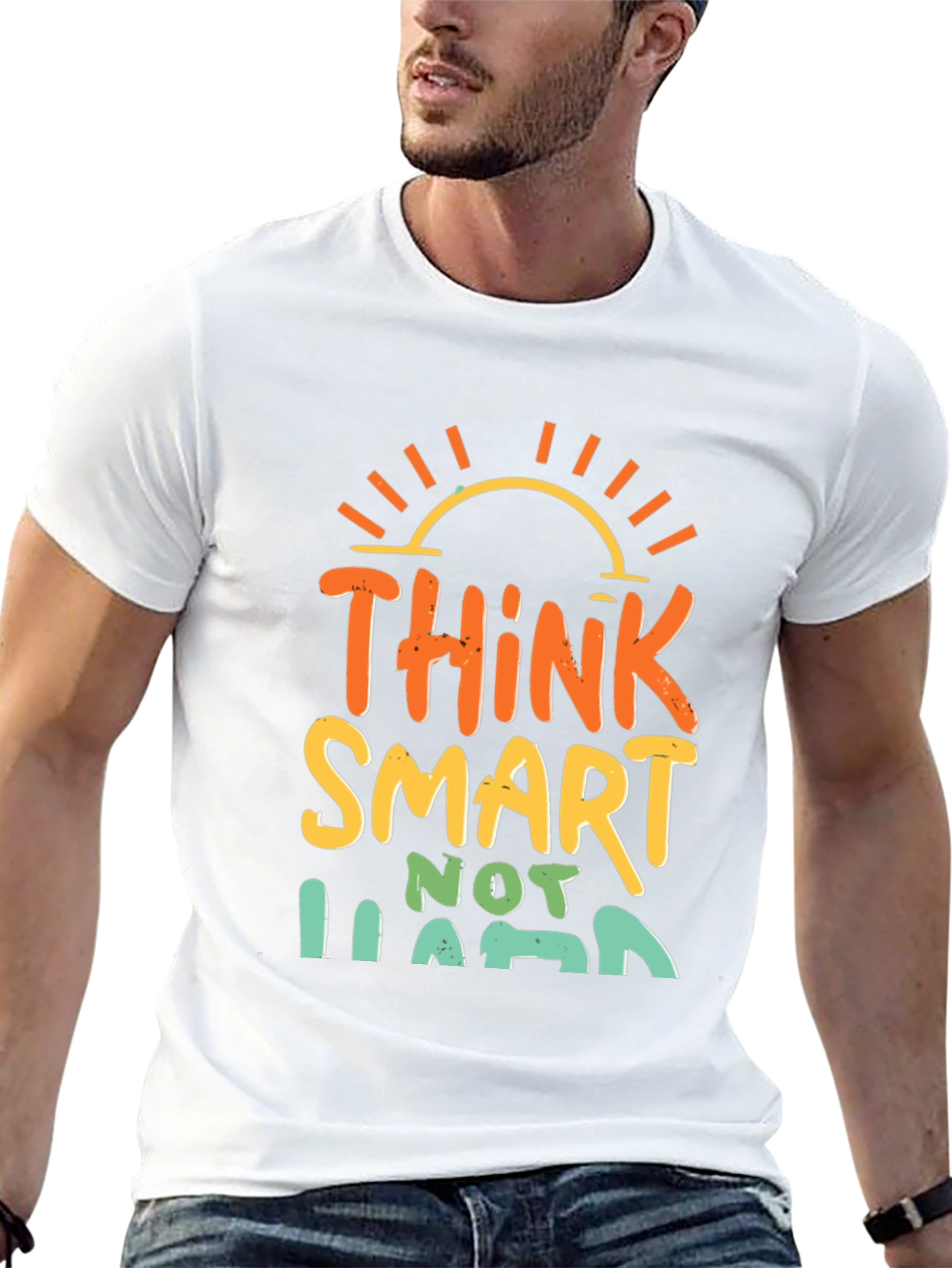 Think Smart Not Hard Graphic Tee - Black