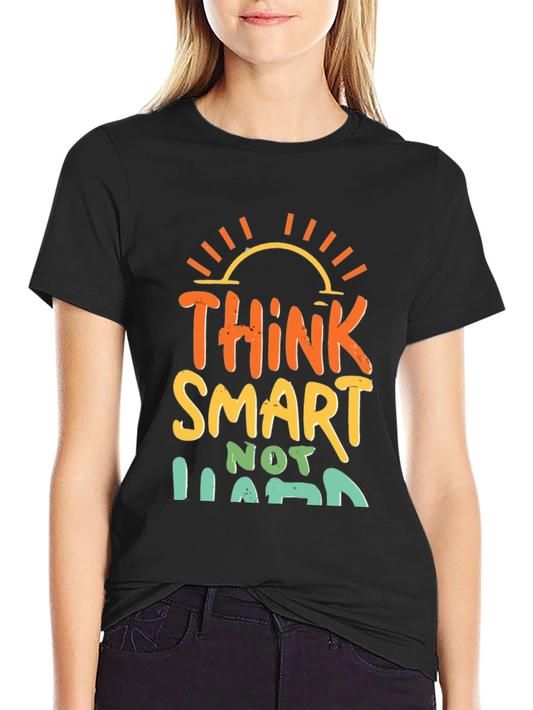 Think Smart Not Hard Graphic Tee - Black