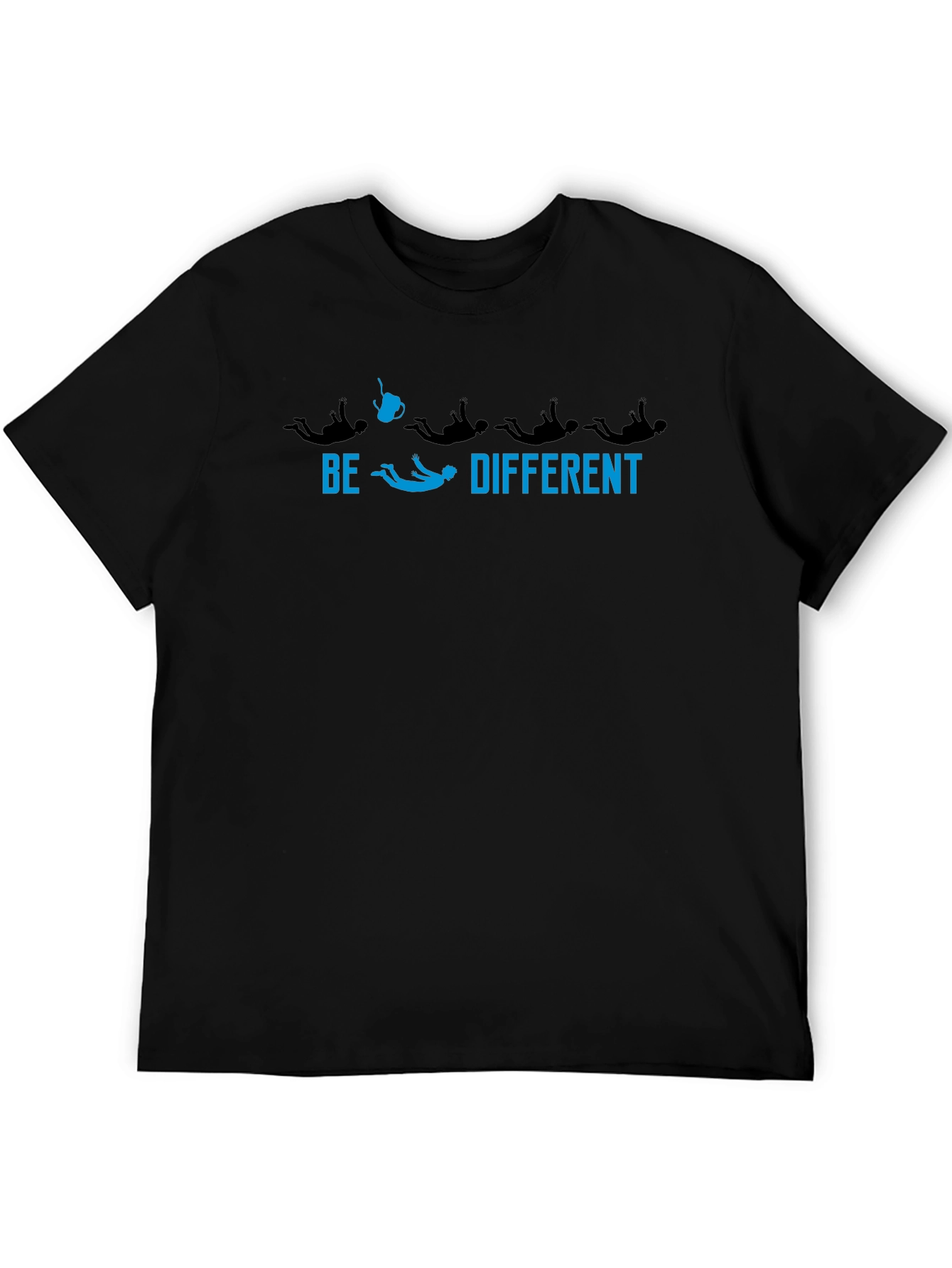 Be Different Skydiving Graphic Tee - Black