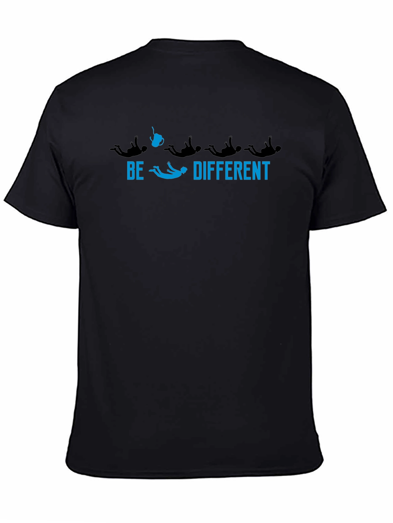 Be Different Skydiving Graphic Tee - Black