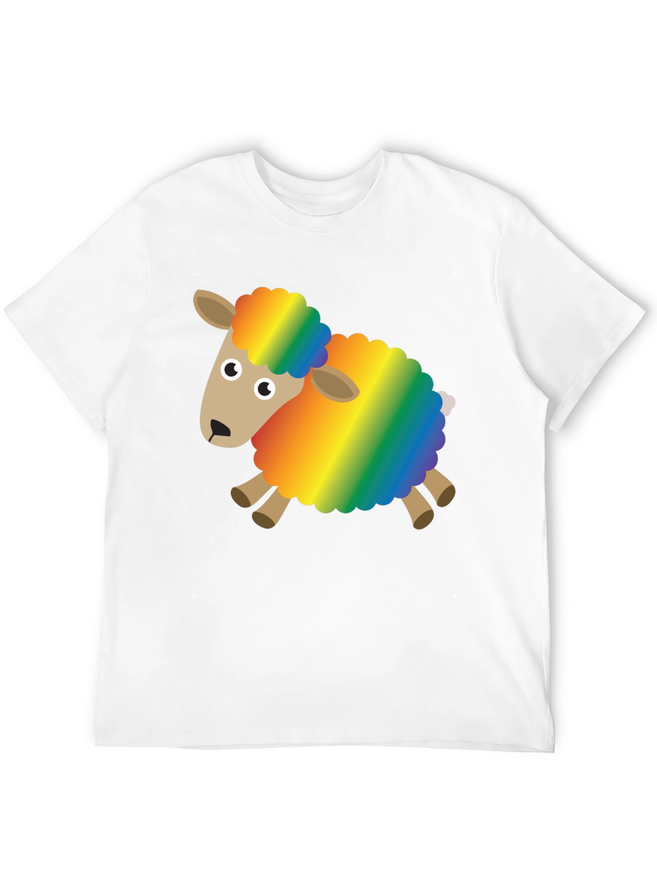 Rainbow Sheep Graphic Tee - Fun & Unique Design
