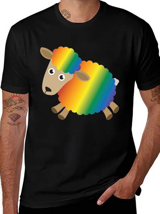 Rainbow Sheep Graphic Tee - Fun & Unique Design