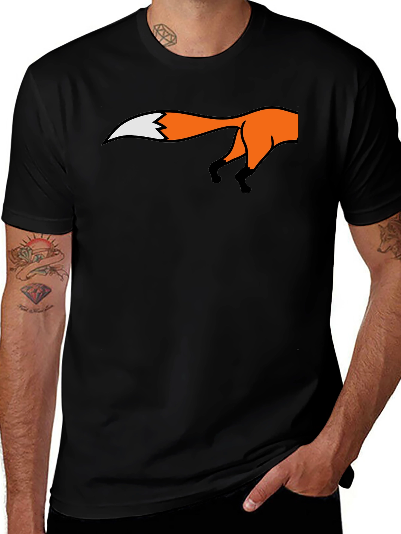 Fox Tail Graphic T-Shirt - Soft Cotton Blend