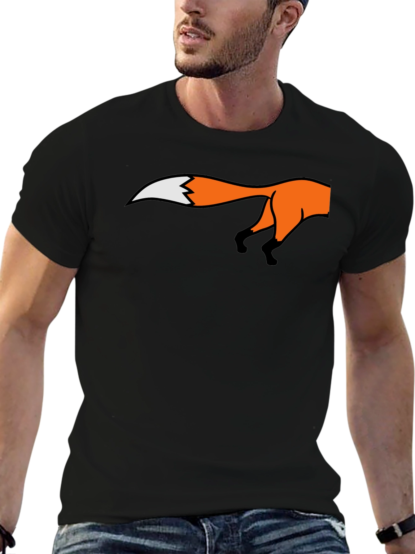 Fox Tail Graphic T-Shirt - Soft Cotton Blend