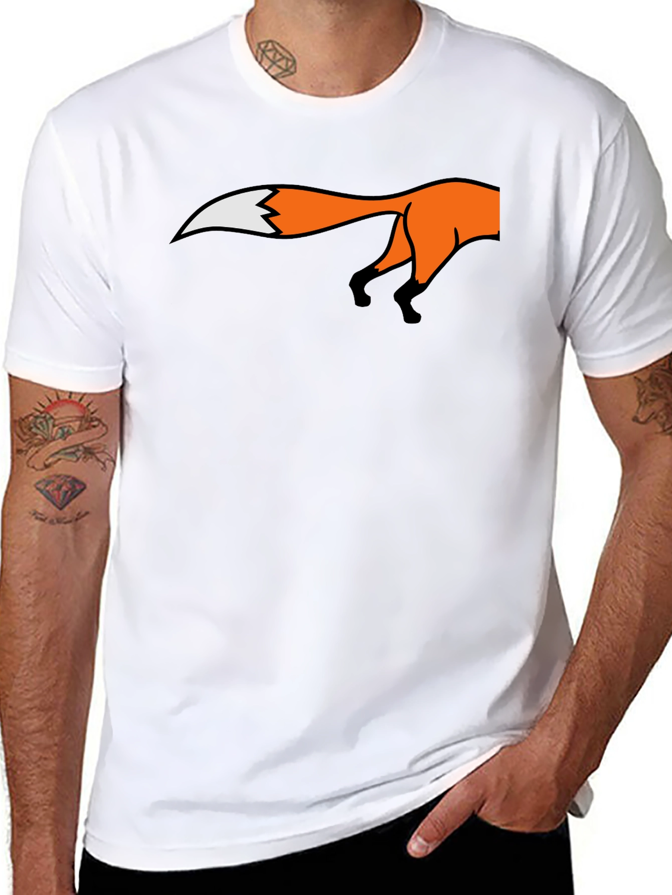 Fox Tail Graphic T-Shirt - Soft Cotton Blend