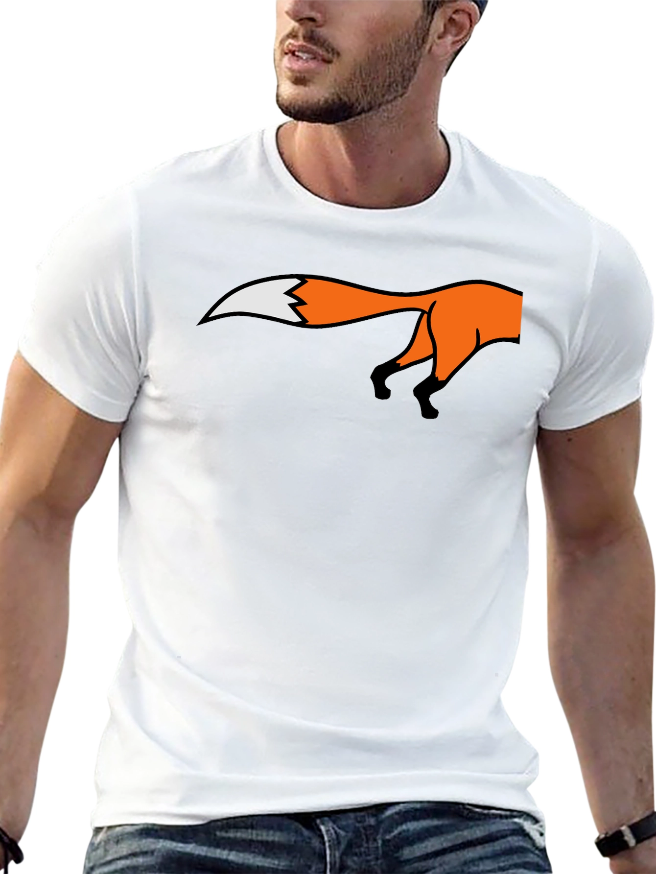 Fox Tail Graphic T-Shirt - Soft Cotton Blend