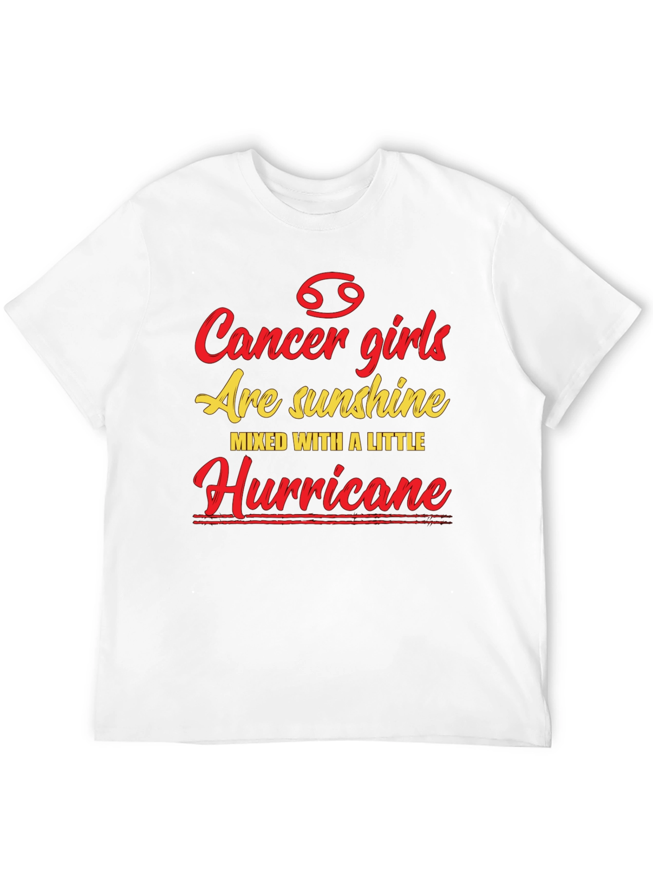 Cancer Girl T-Shirt - Sunshine & Hurricane Zodiac Tee