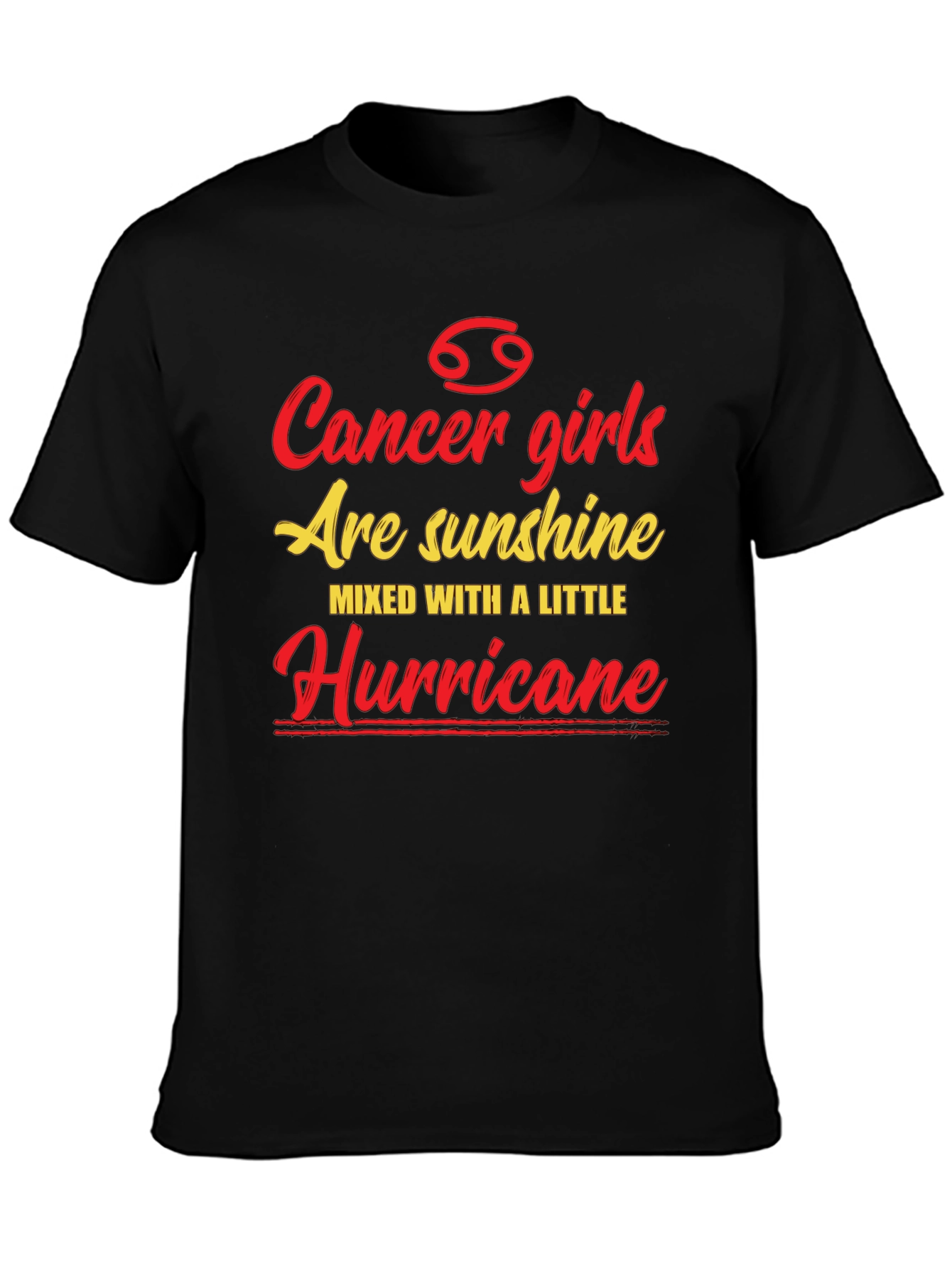 Cancer Girl T-Shirt - Sunshine & Hurricane Zodiac Tee