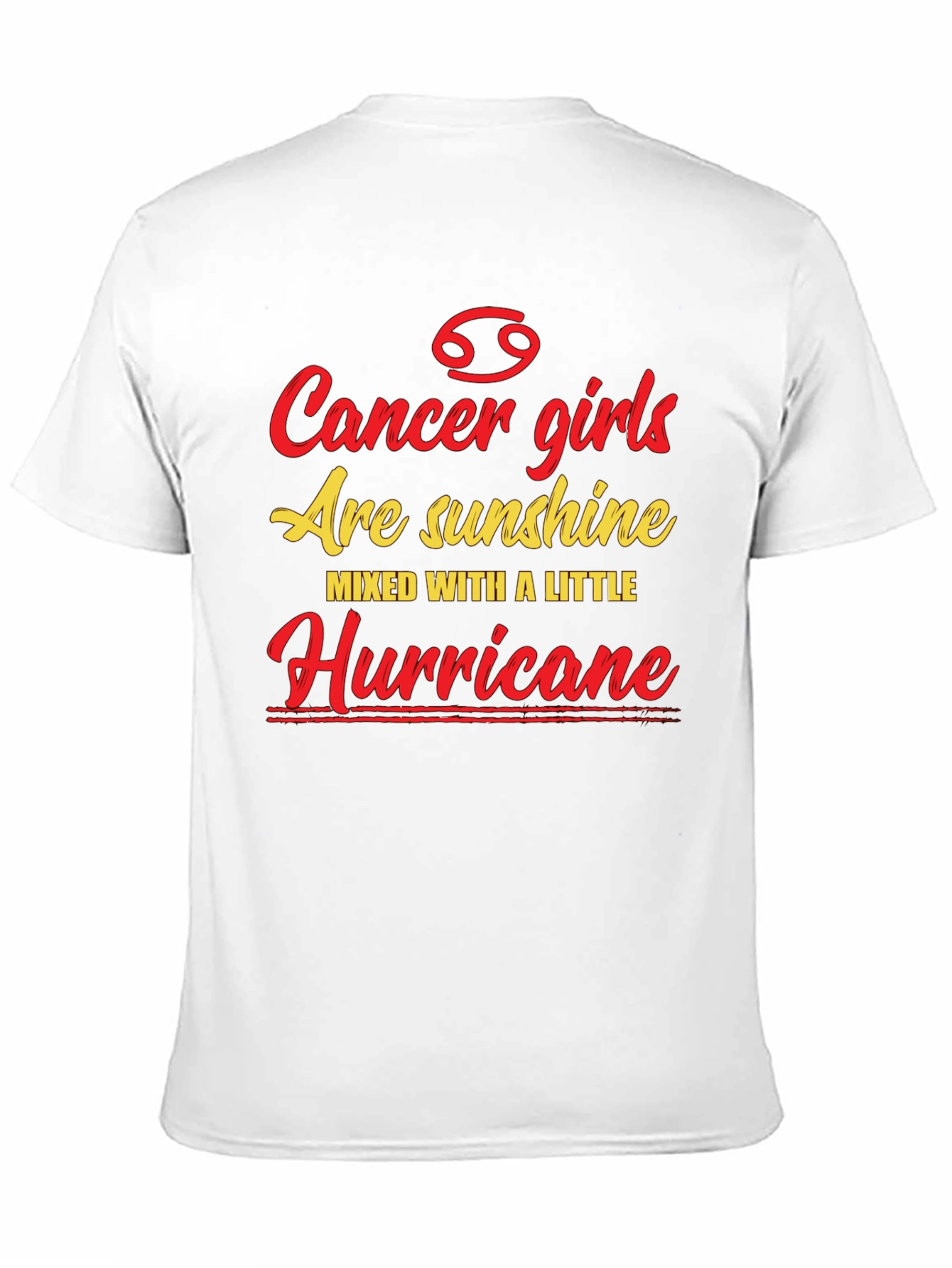 Cancer Girl T-Shirt - Sunshine & Hurricane Zodiac Tee
