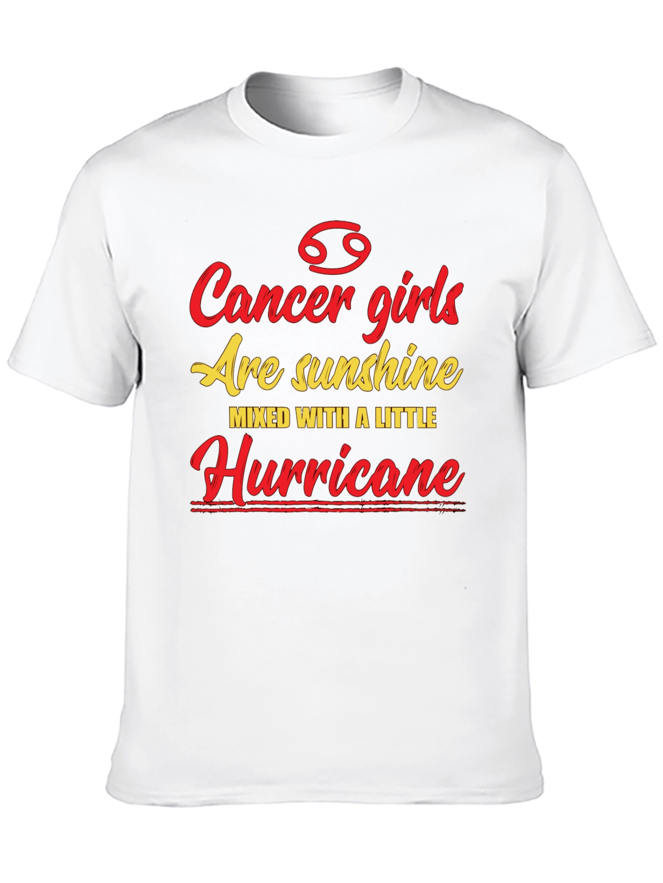 Cancer Girl T-Shirt - Sunshine & Hurricane Zodiac Tee