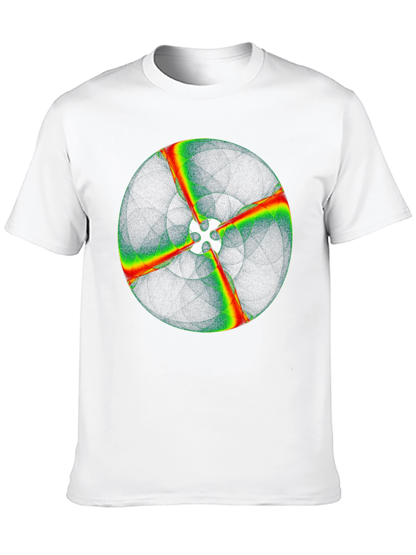 Abstract Circle Graphic Black T-Shirt