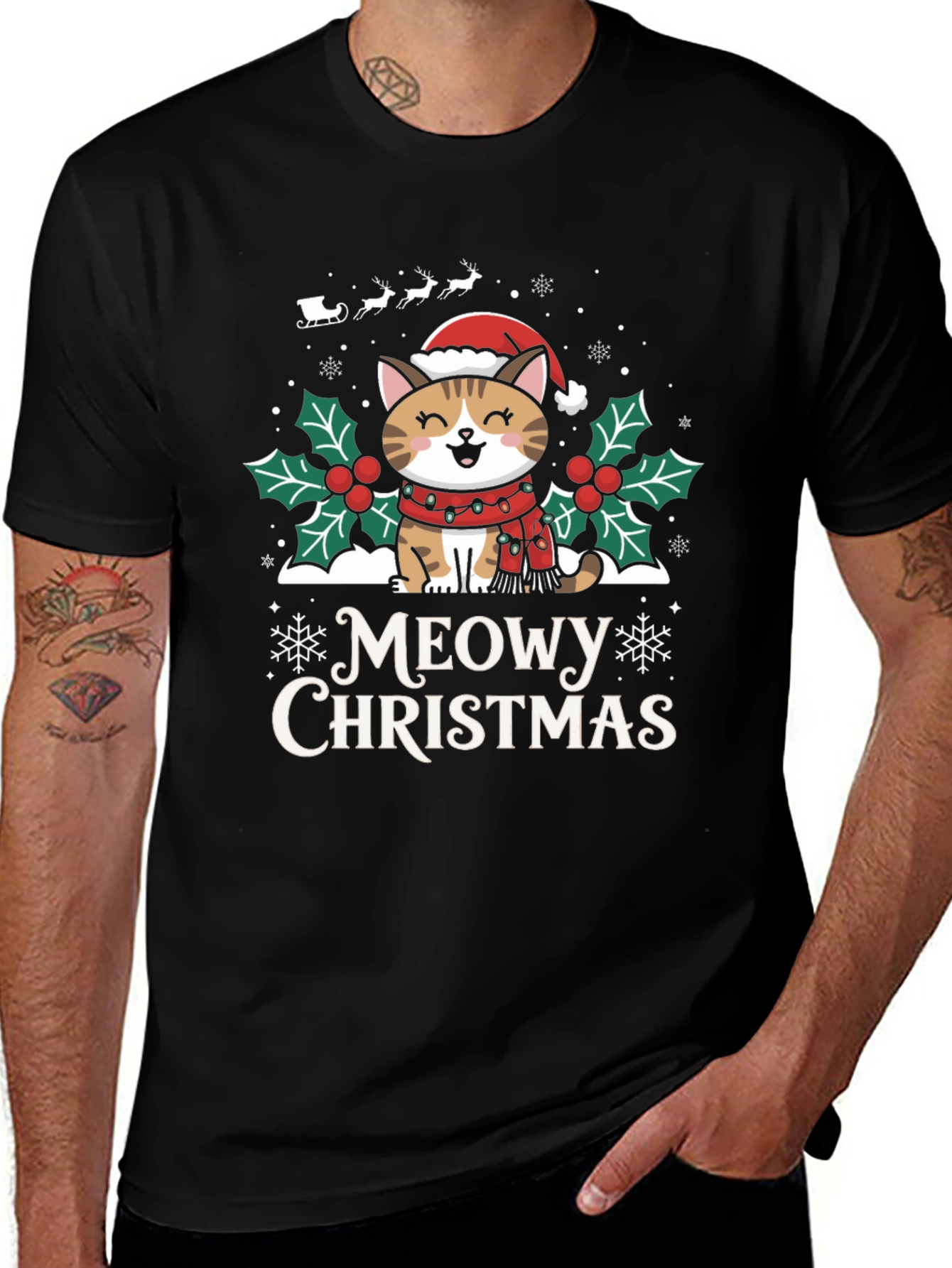 Meowy Christmas T-Shirt