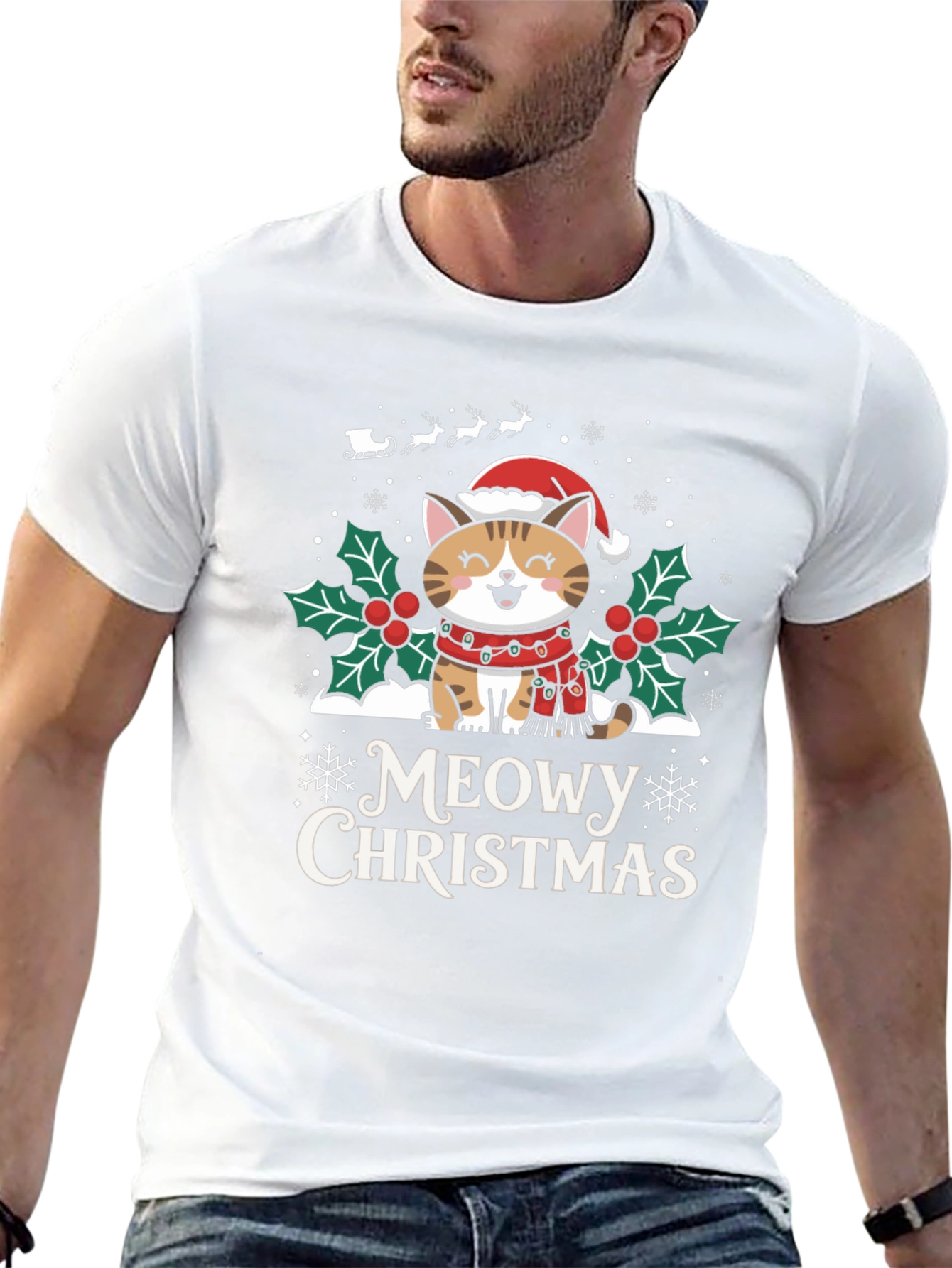 Meowy Christmas T-Shirt