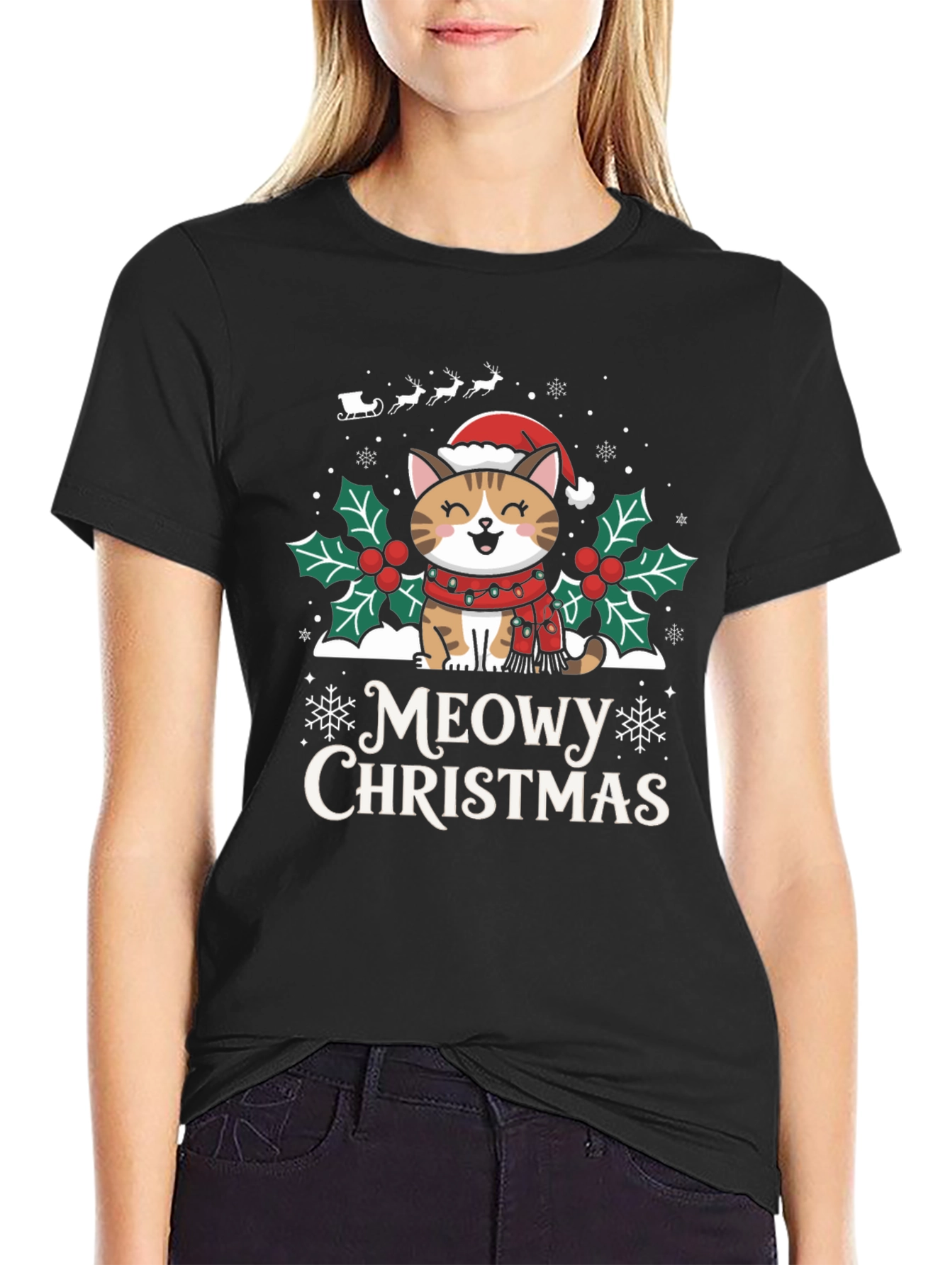 Meowy Christmas T-Shirt
