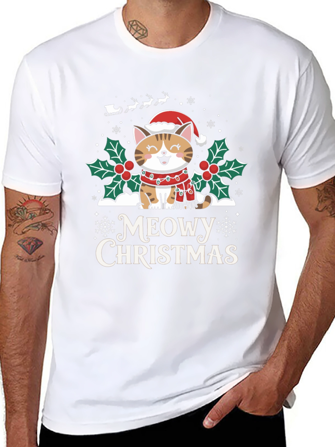 Meowy Christmas T-Shirt