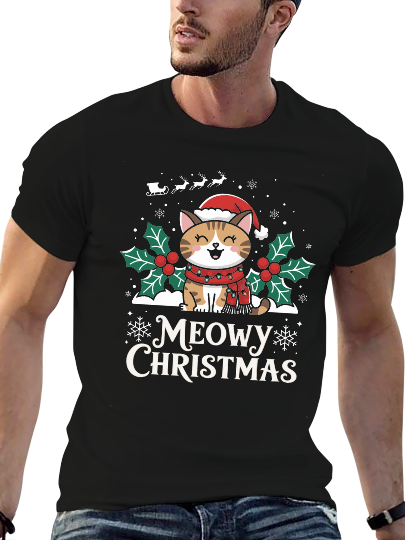 Meowy Christmas T-Shirt