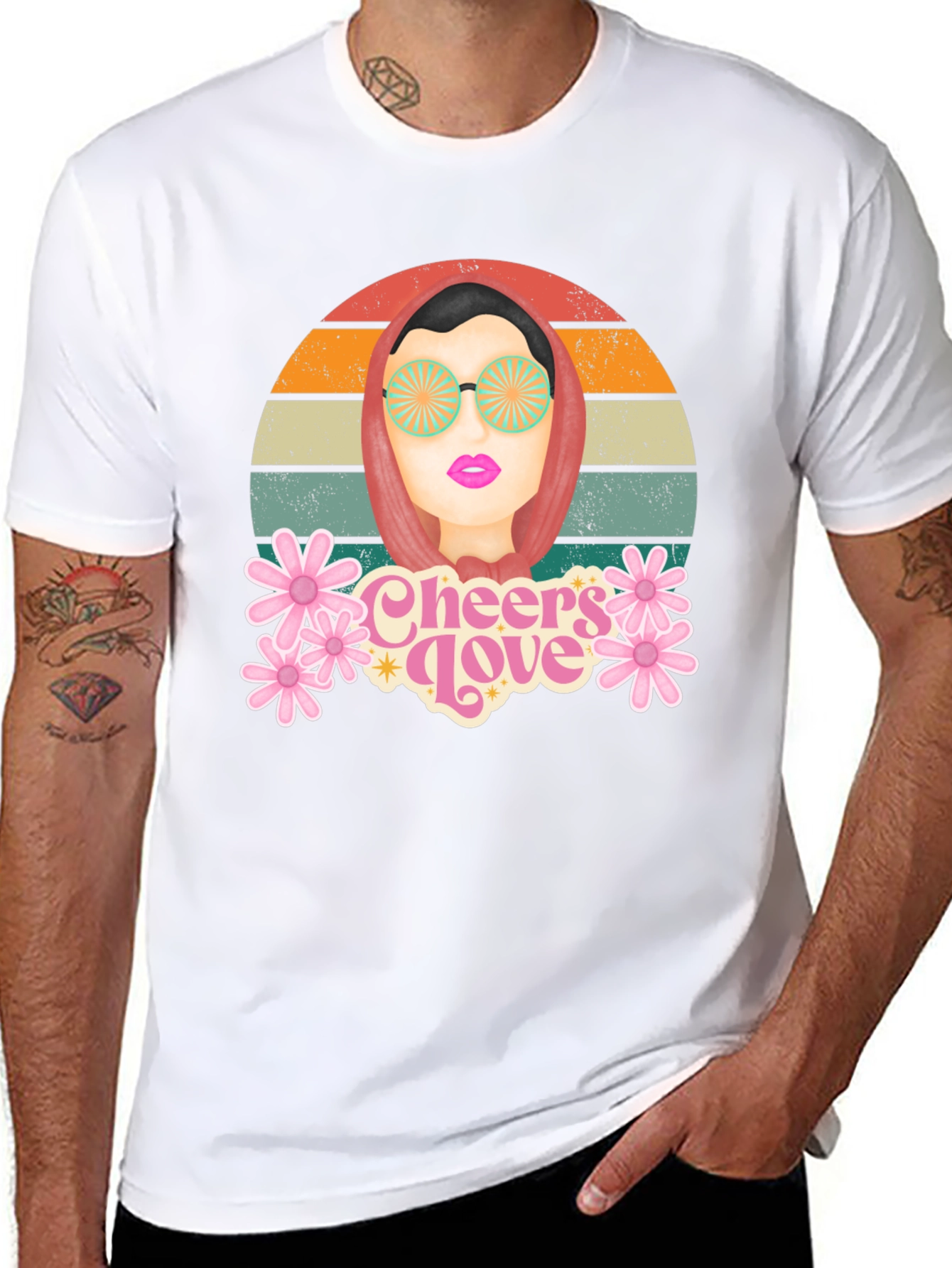 Retro Cheers Love Graphic T-Shirt