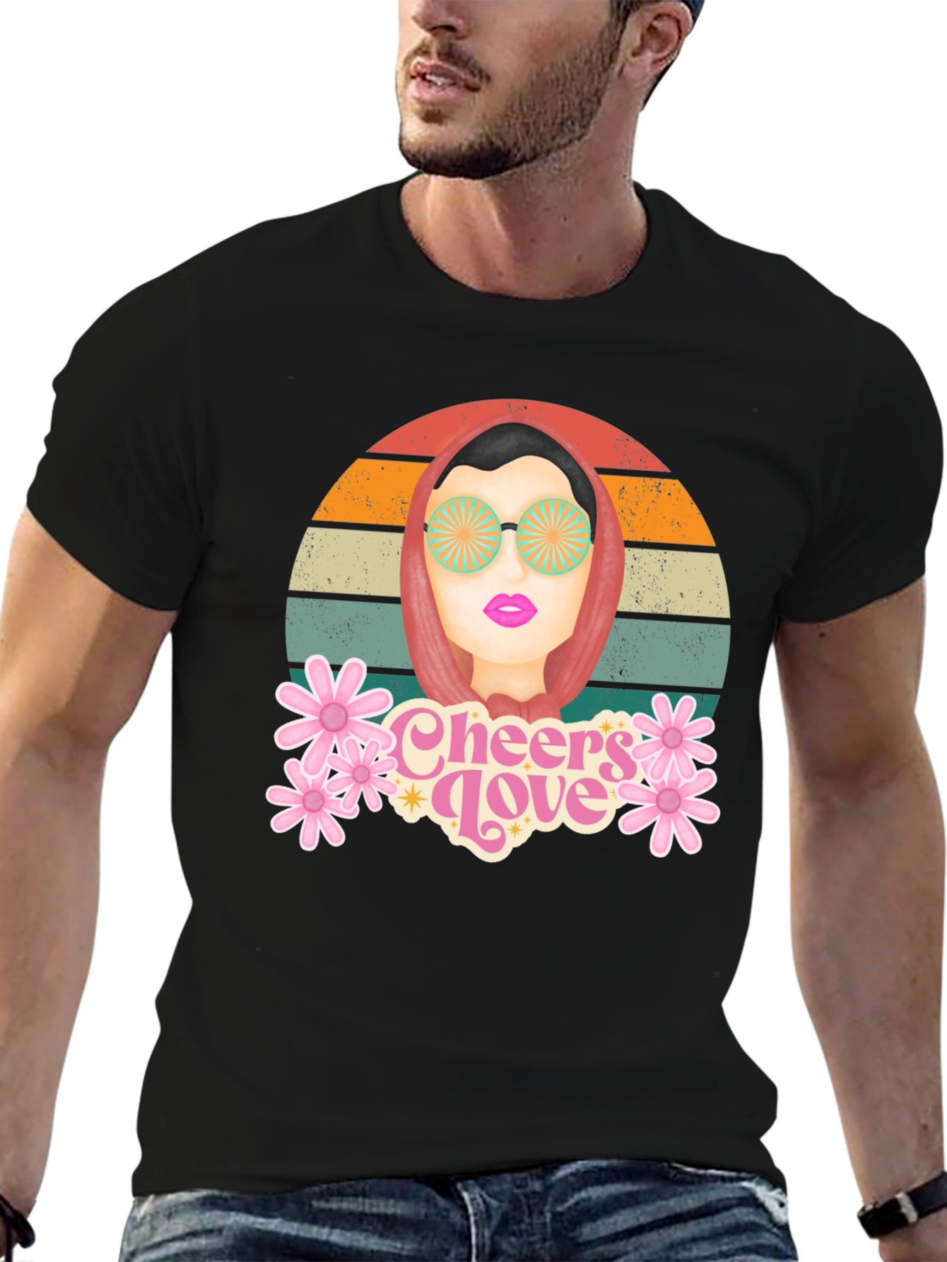Retro Cheers Love Graphic T-Shirt