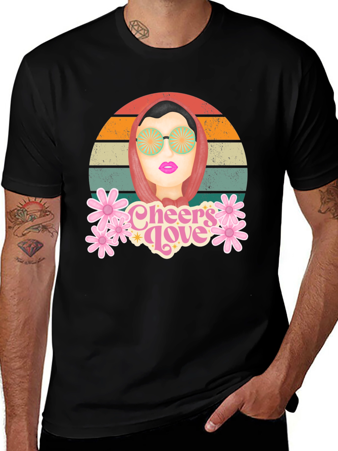 Retro Cheers Love Graphic T-Shirt