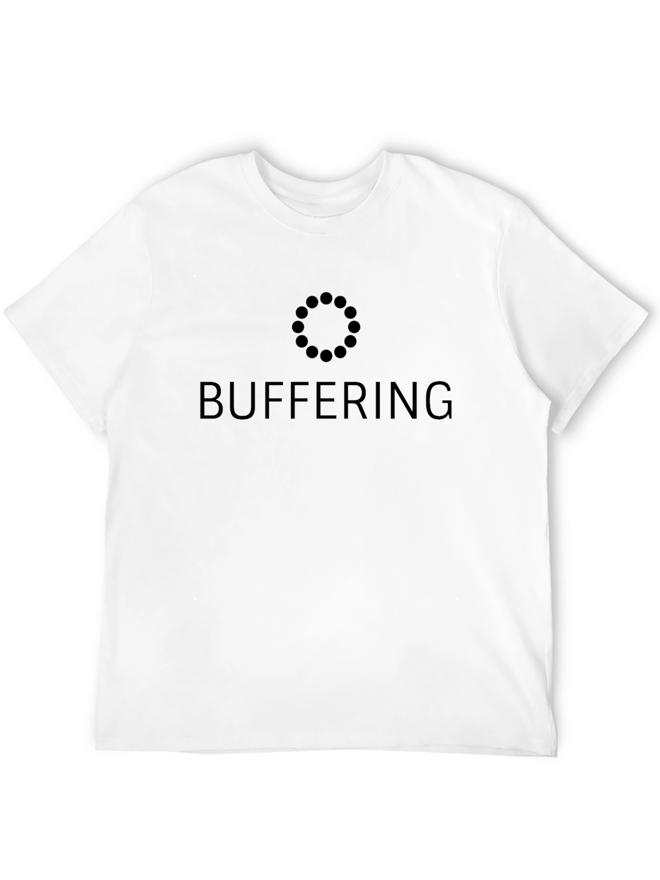 Buffering Graphic Tee - Humorous Computer Loading T-Shirt
